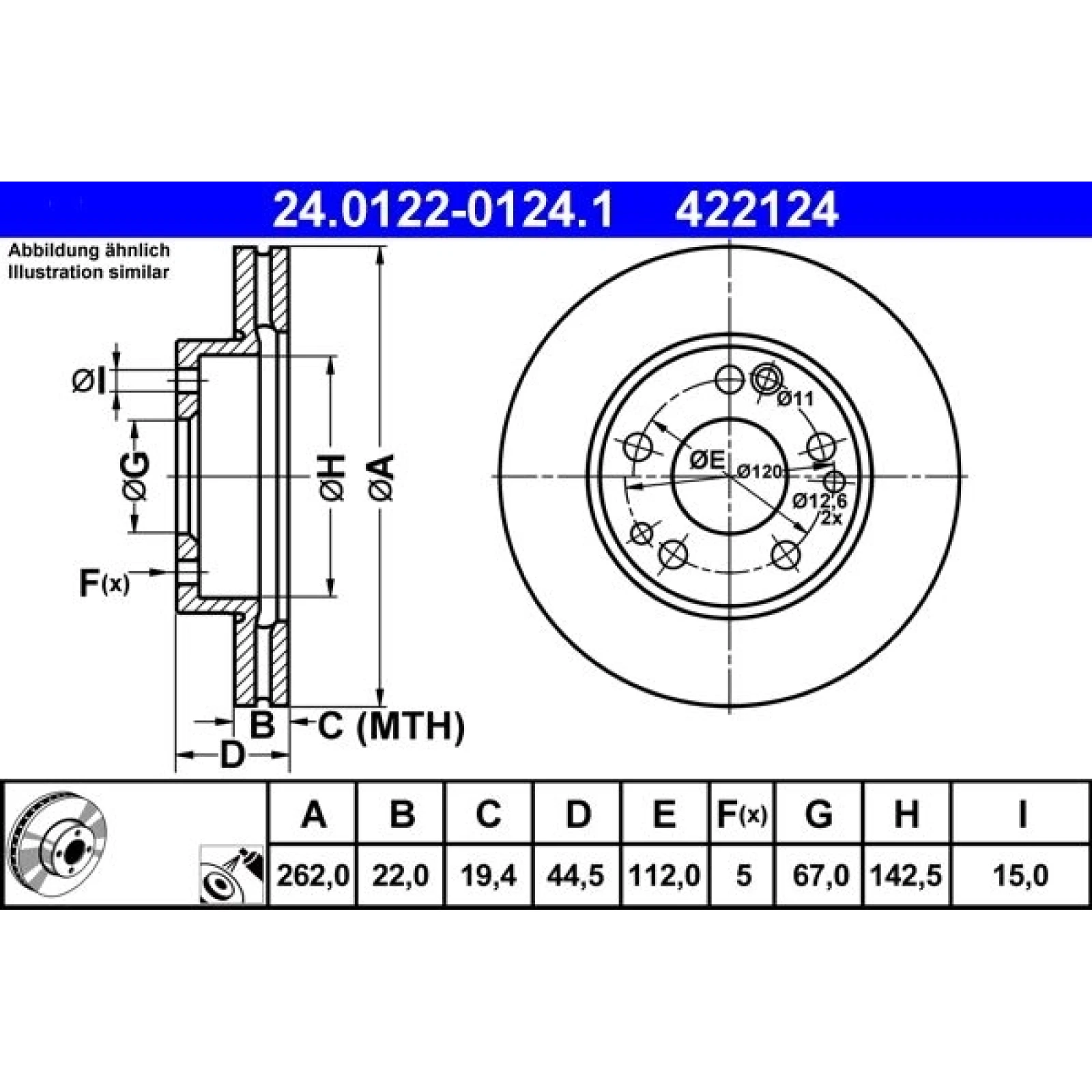 Bremsscheibe 24.0122-0124.1