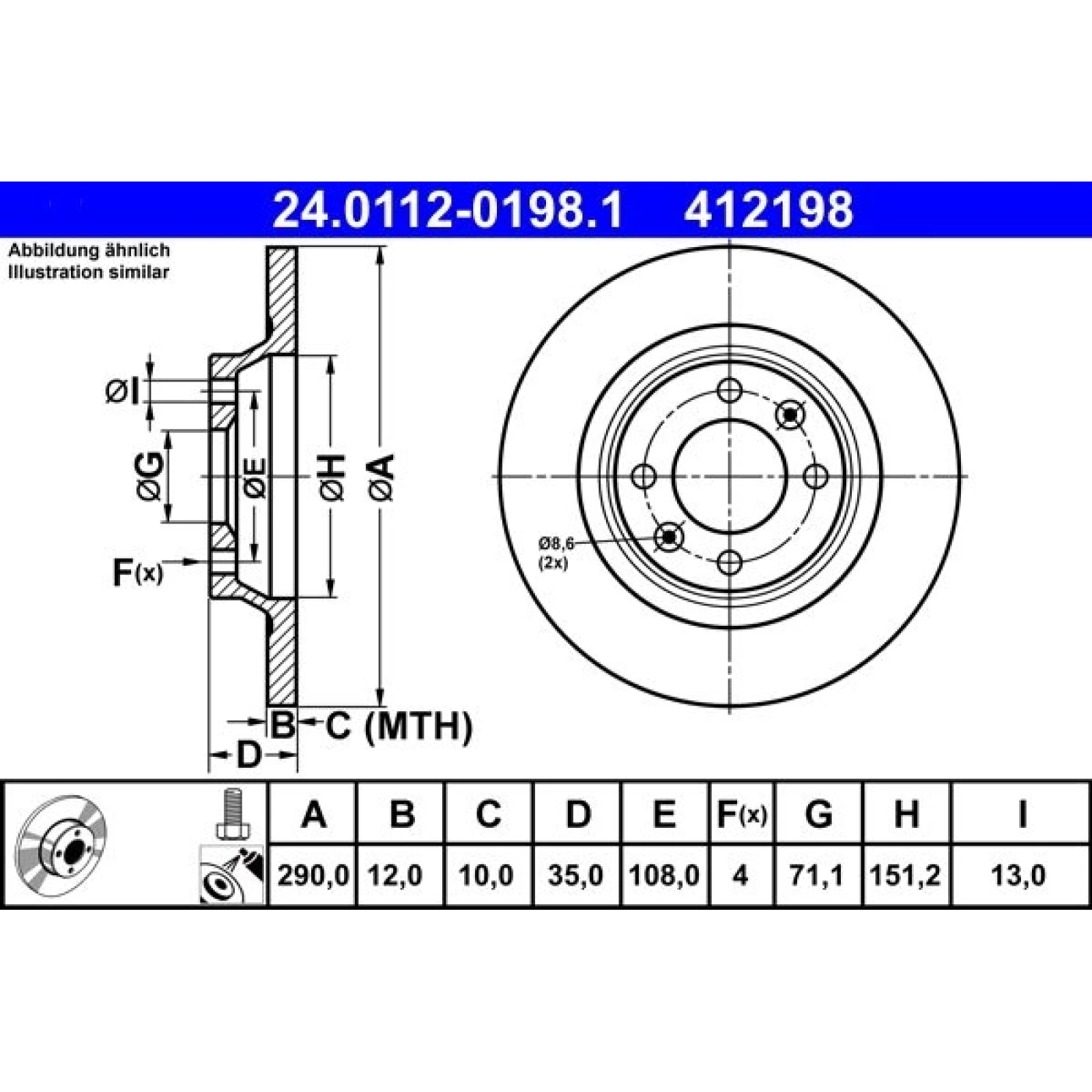 Bremsscheibe 24.0112-0198.1