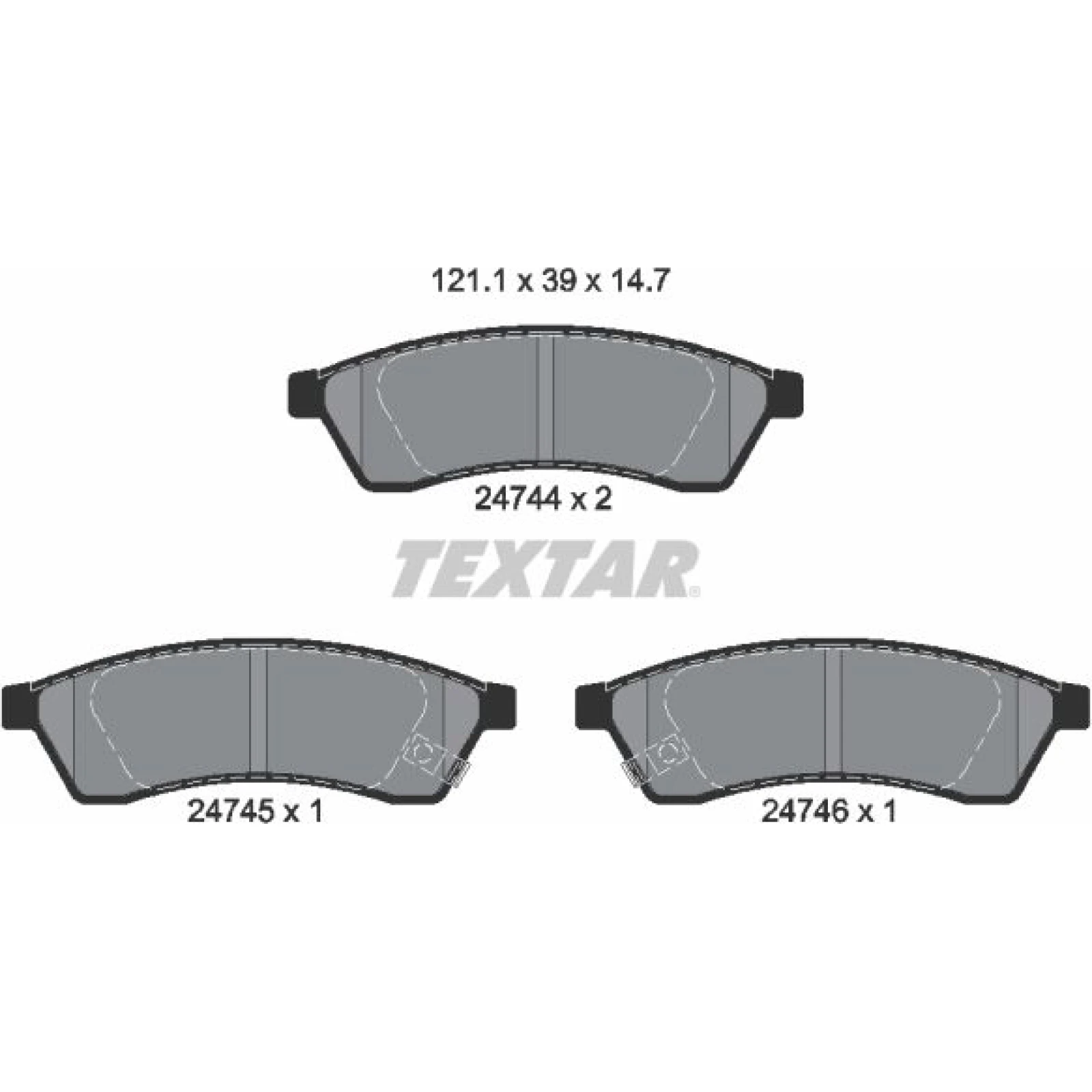 Bremsbelagsatz Chevrolet T. Epica 1.8/2.0/2.5 06 2474401