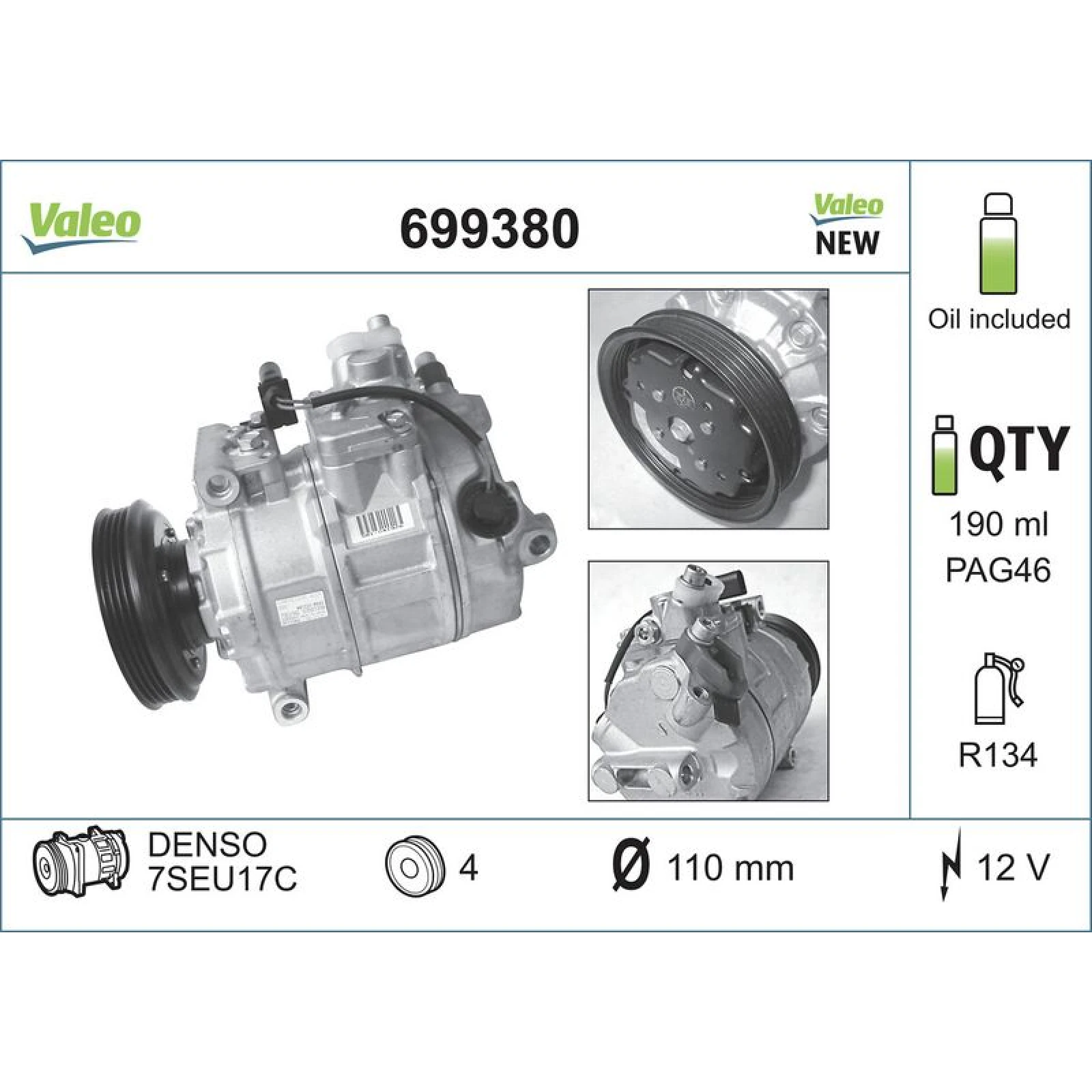 Kompressor, Klimaanlage 699380