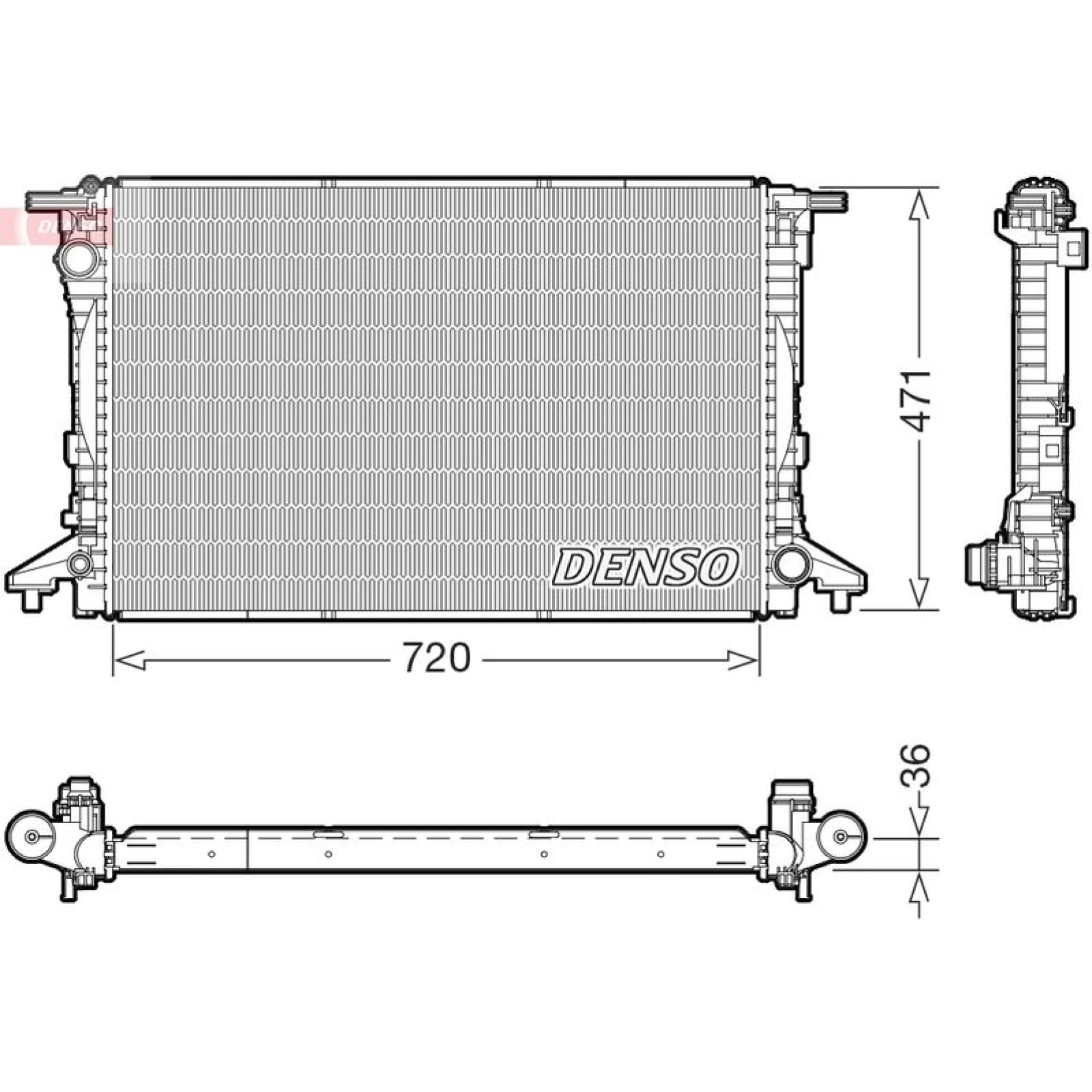 DENSO Kühler, Motorkühlung DRM02047