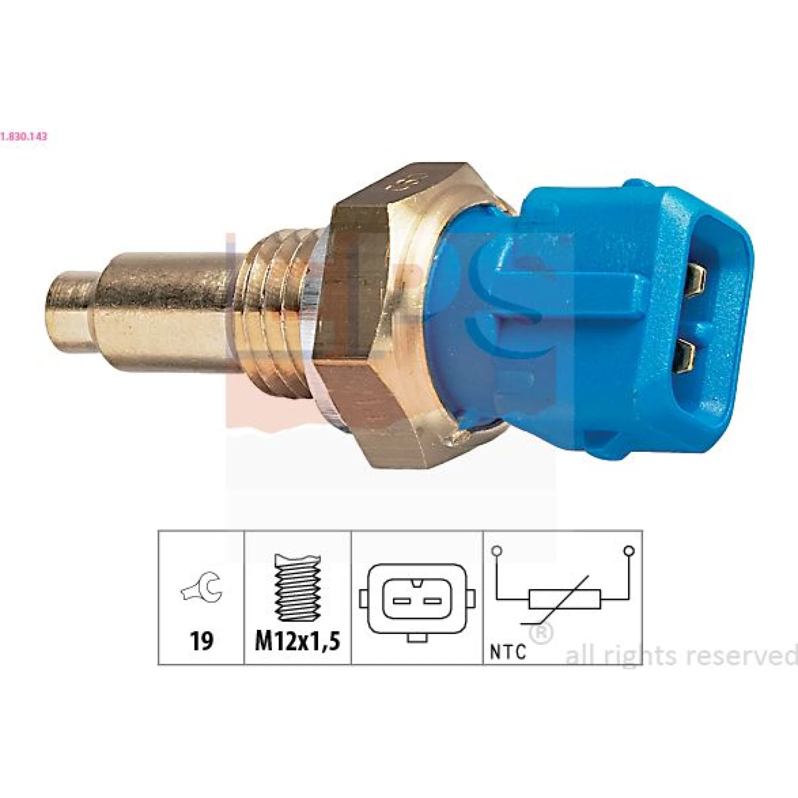Sensor, Kühlmitteltemperatur 1.830.143