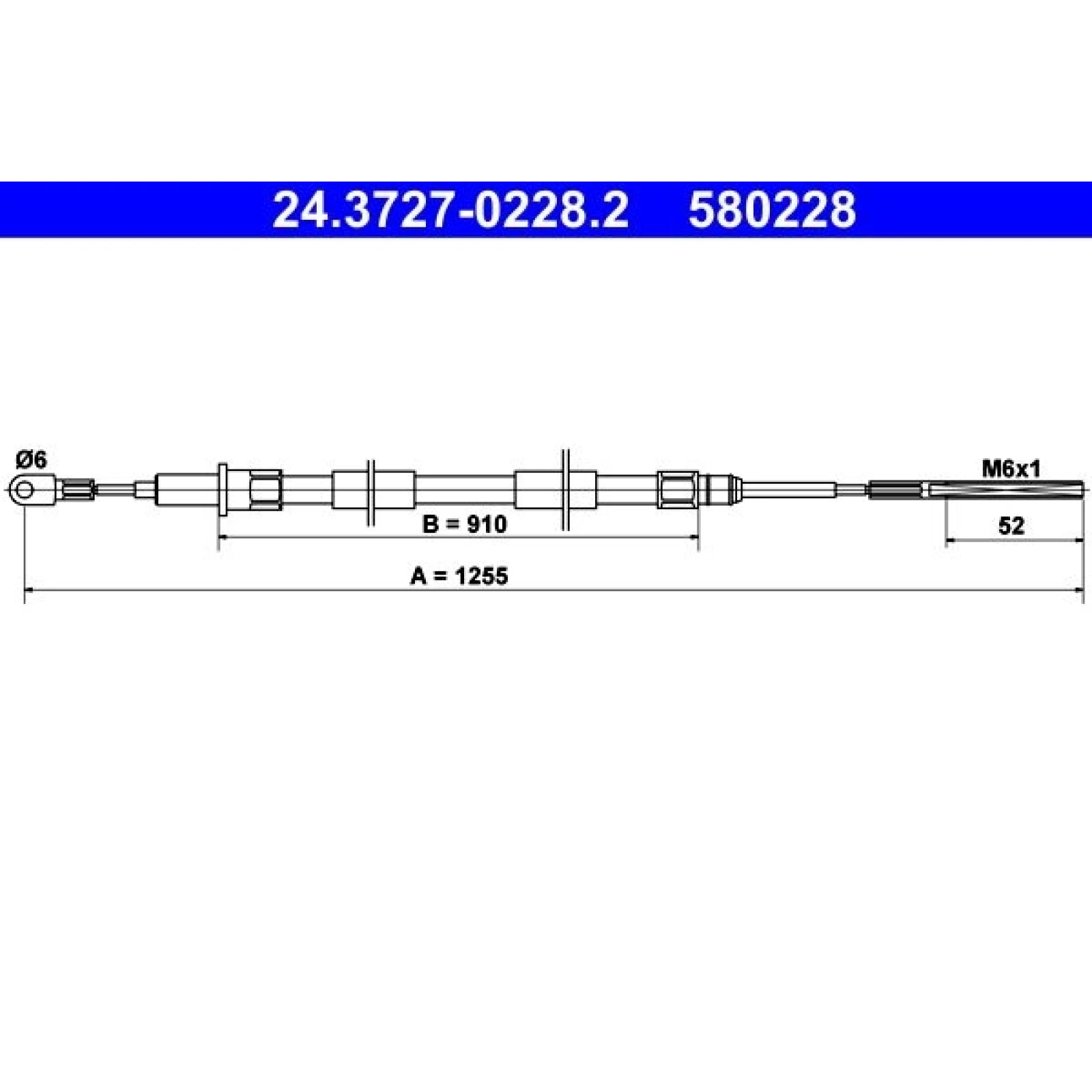 ATE Handbremsseil 24.3727-0228.2