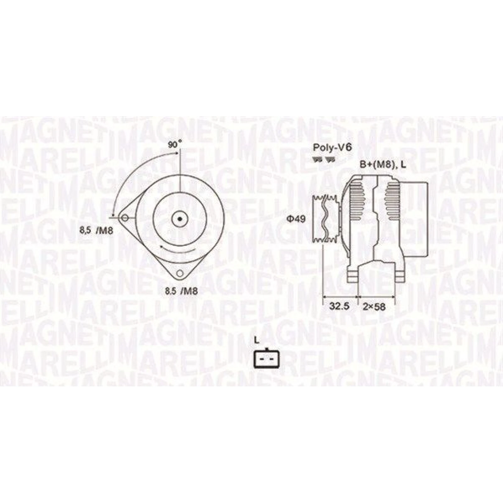 063731627010 Magneti Marelli Lichtmaschine 063731627010