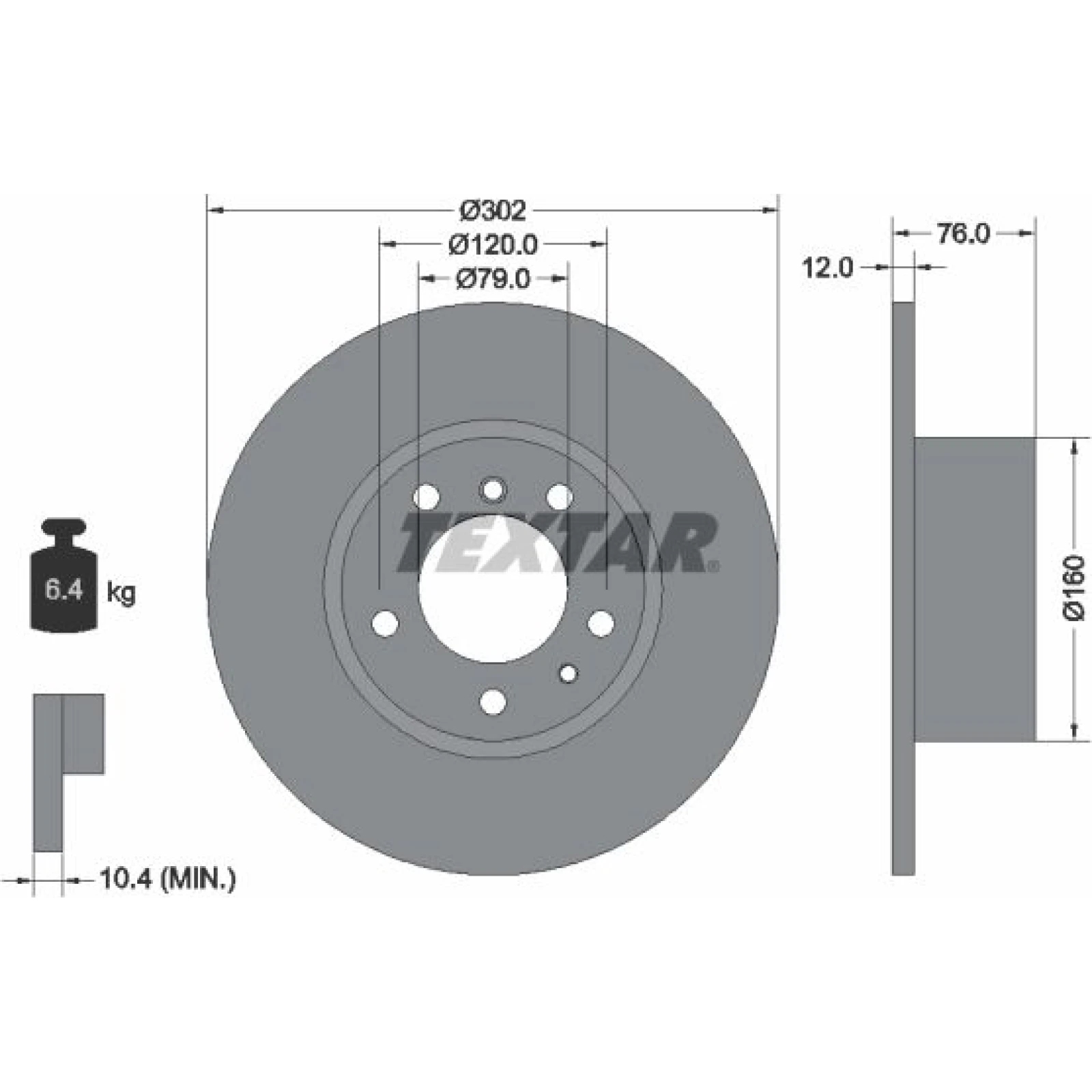 Bremsscheibe Bmw S. E34 87-95 92042103