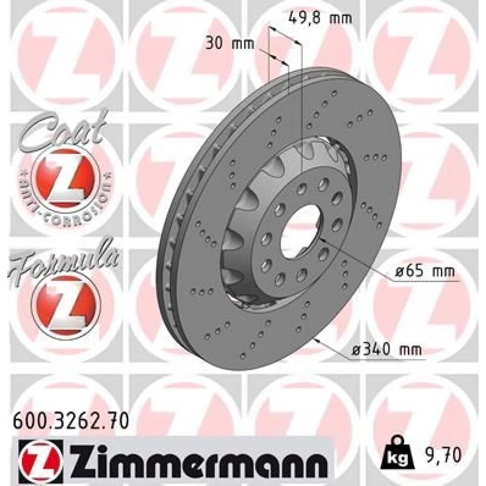 ZIMMERMANN Bremsscheibe 600.3262.70