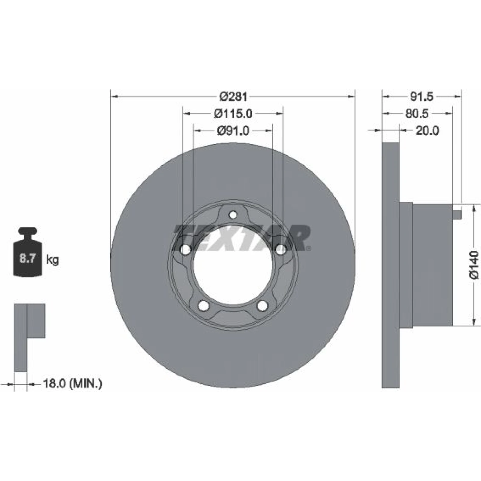 Textar Bremsscheibe 92031500