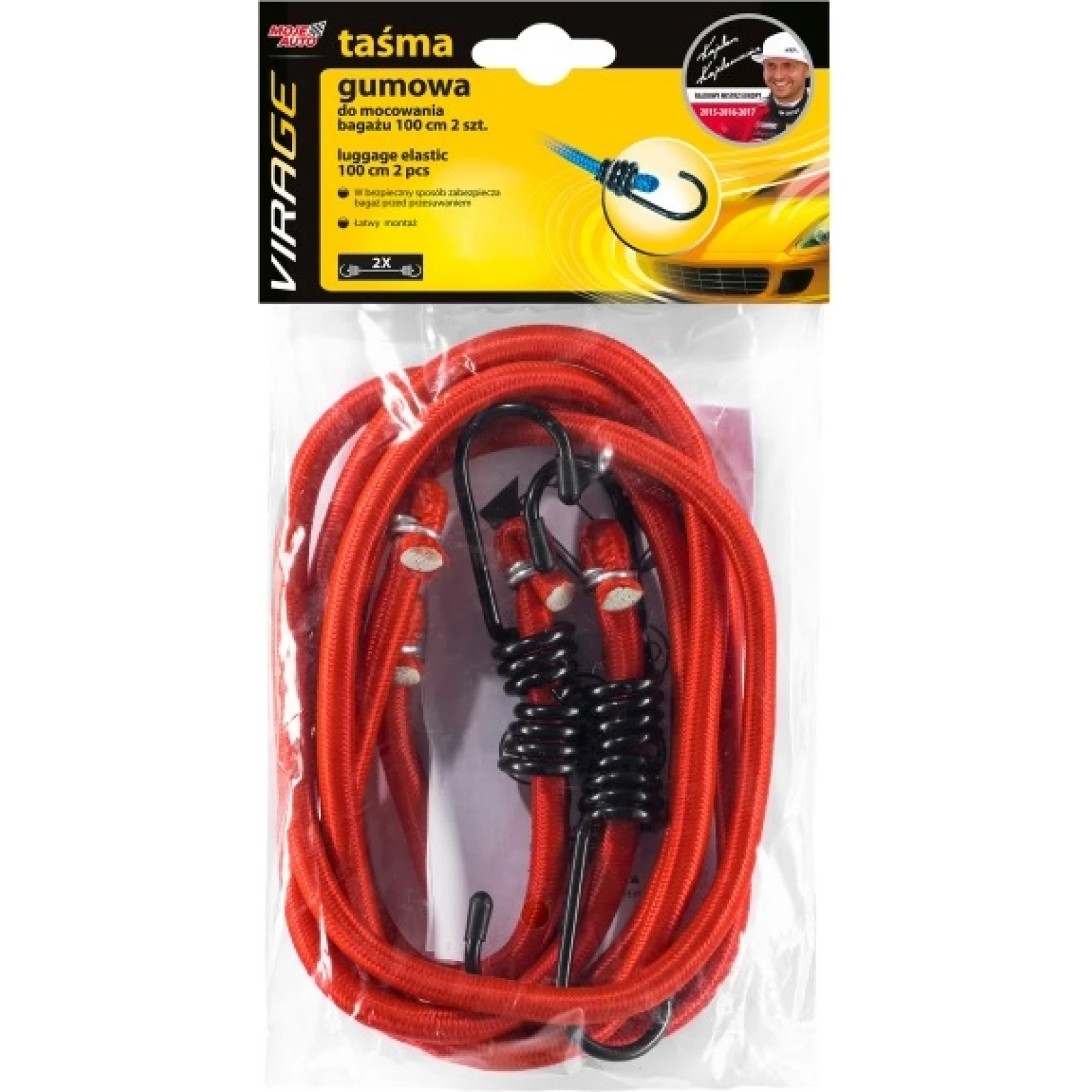 Ta - Tüv-Gummiband Zur Gepäckbefestigung 100cm 2 Stk. / Virage 93-005