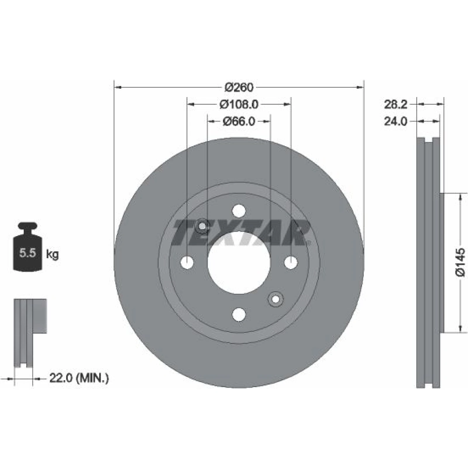 Bremsscheibe Peugeot S. 406 92078603