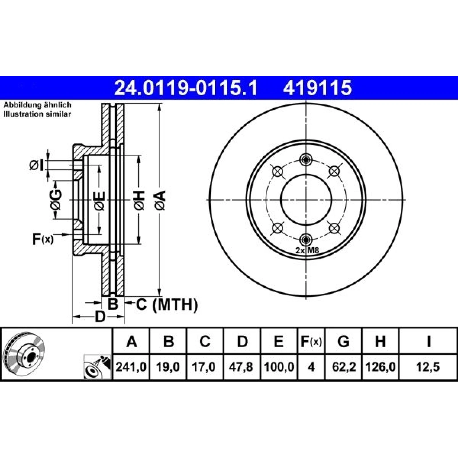 Bremsscheibe 24.0119-0115.1