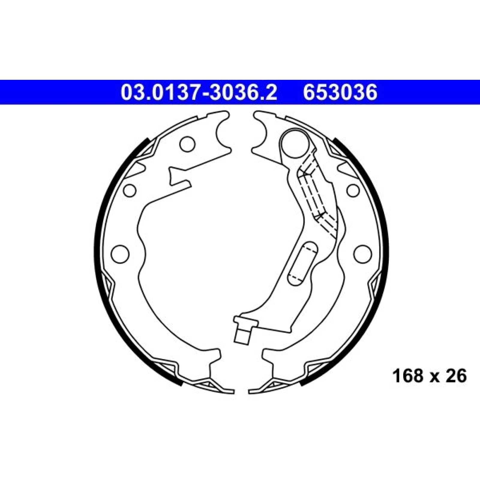 ATE Bremsbacken 03.0137-3036.2