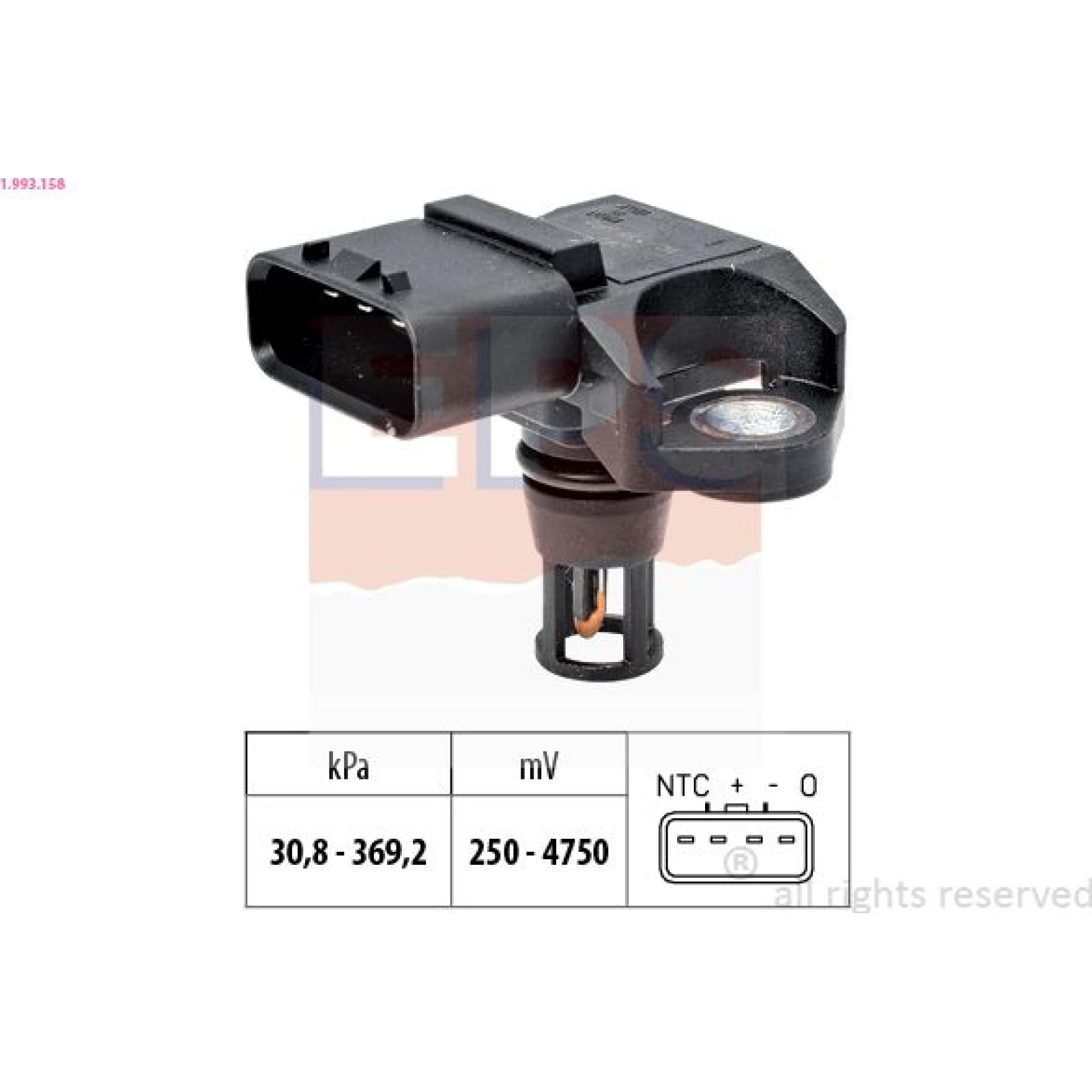 Sensor, Abgasdruck 1.993.158
