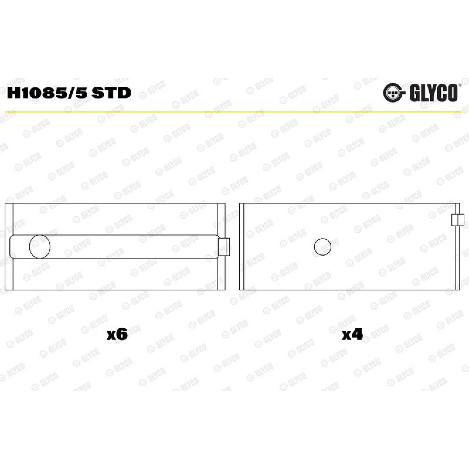 GLYCO Kurbelwellenlager H1085/5 STD