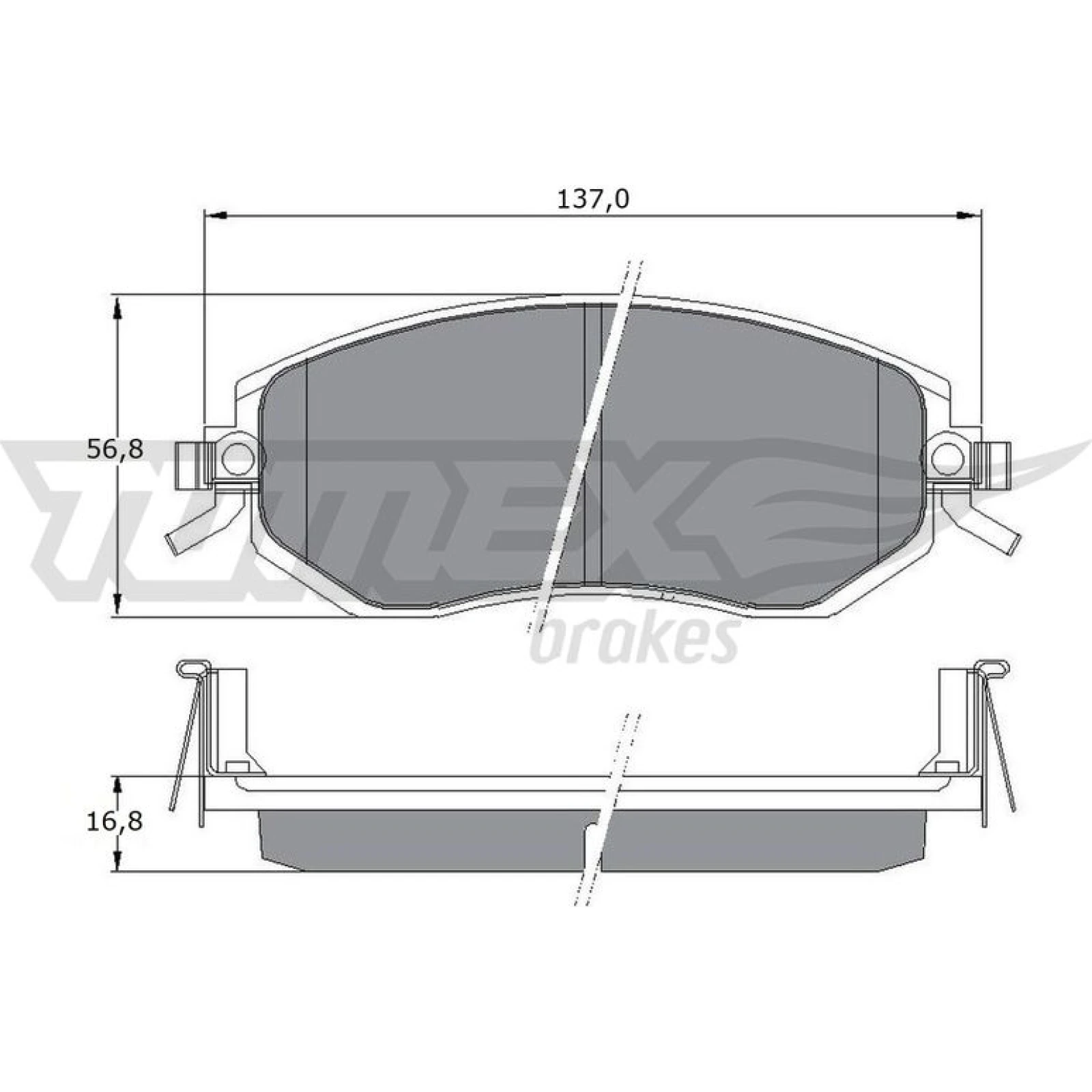 TOMEX brakes Bremsbelagsatz, Scheibenbremse TX 17-65