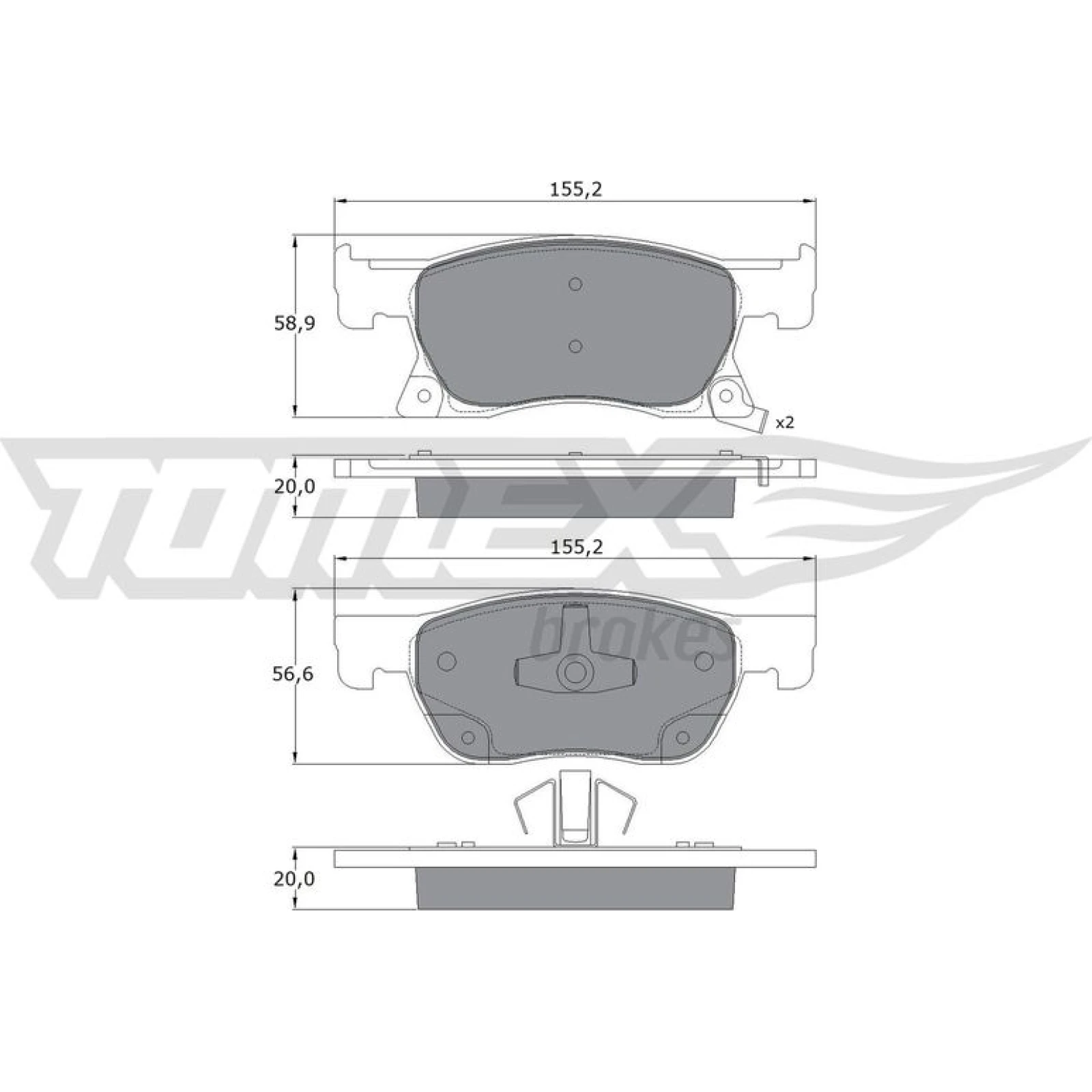 TOMEX brakes Bremsbelagsatz, Scheibenbremse TX 17-86