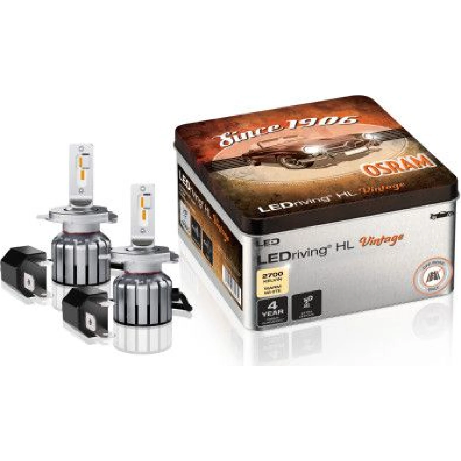 H4/H19/R2 OSRAM HL VINTAGE LED 64193DWVNT-2MB