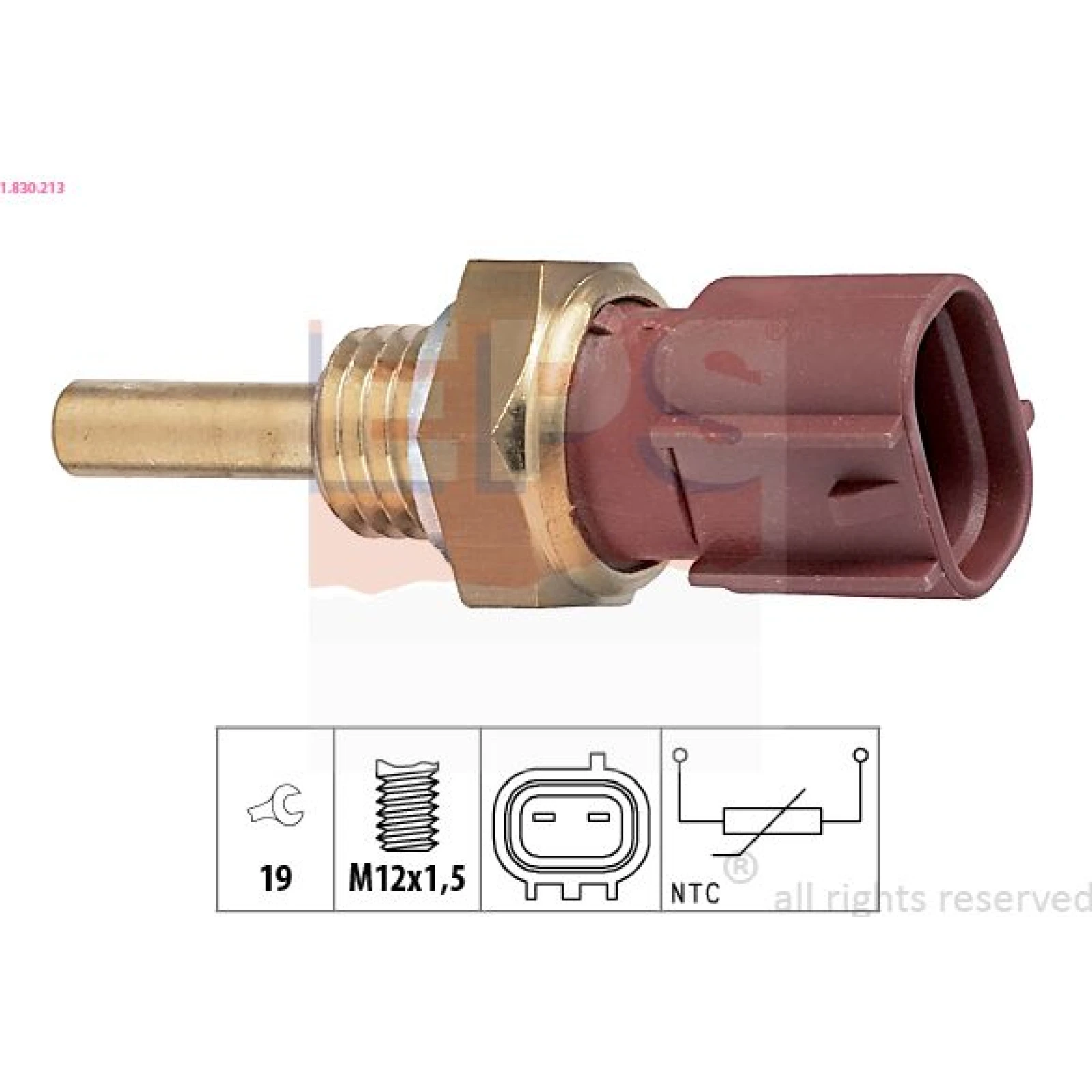 Sensor, Kühlmitteltemperatur 1.830.213