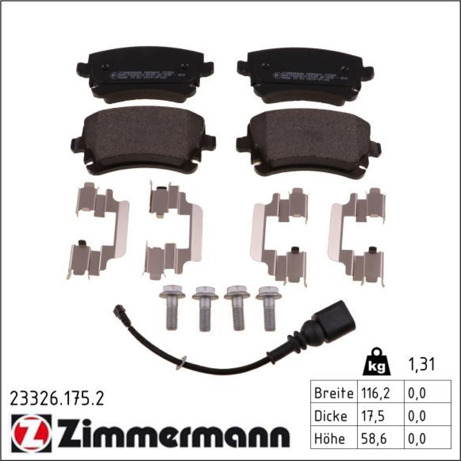 ZIMMERMANN Bremsbeläge 23326.175.2