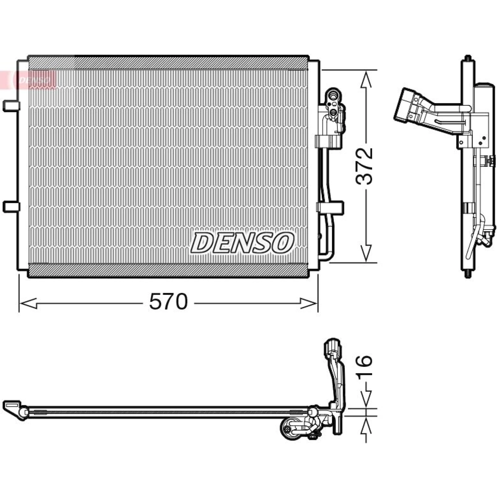 DENSO Kondensator, Klimaanlage DCN44016