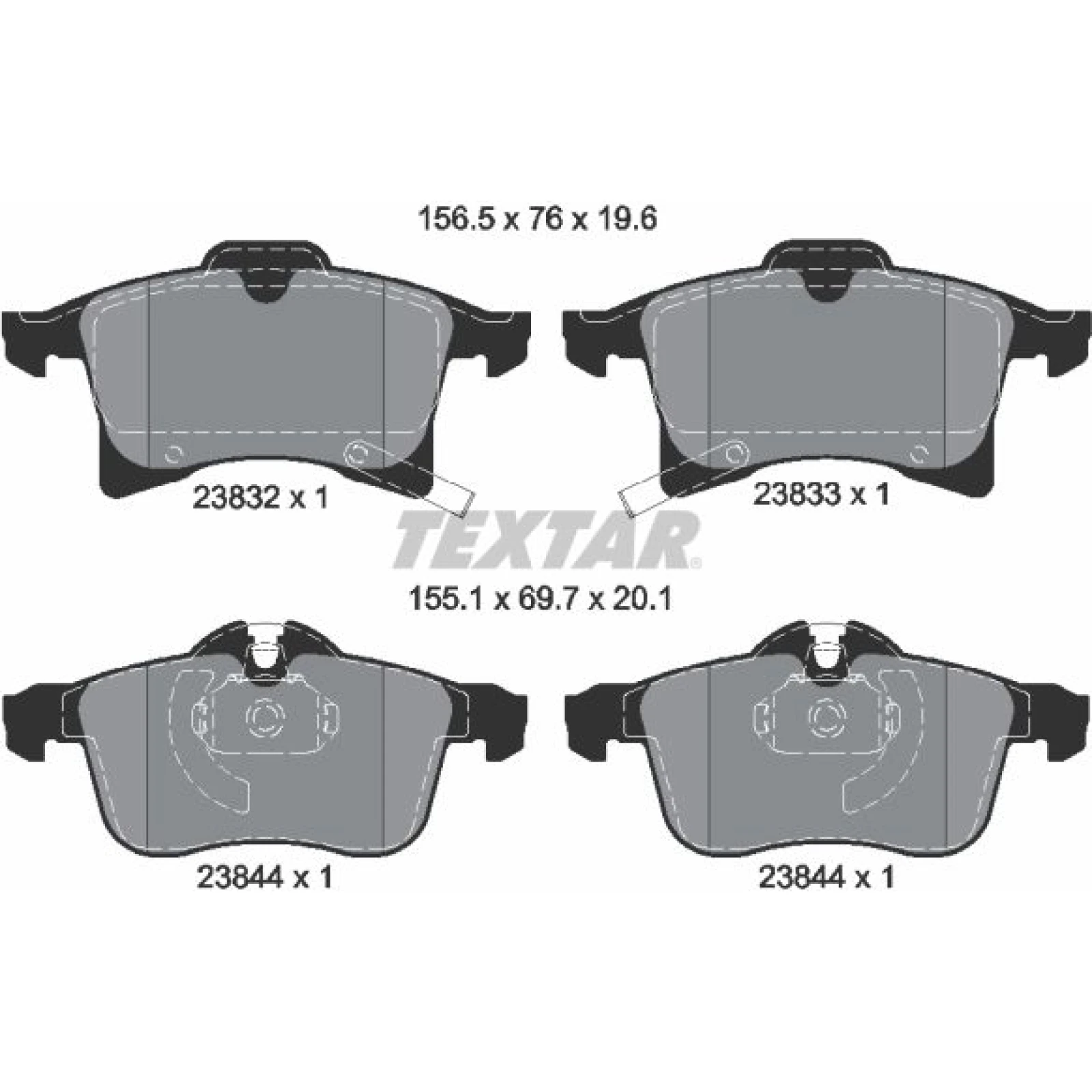 Bremsbelagsatz Opel P. Astra G/H/Meriva/Zafira 2383201