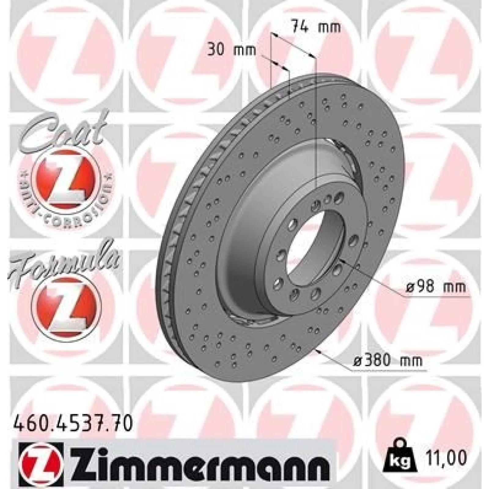 ZIMMERMANN Bremsscheibe 460.4537.70