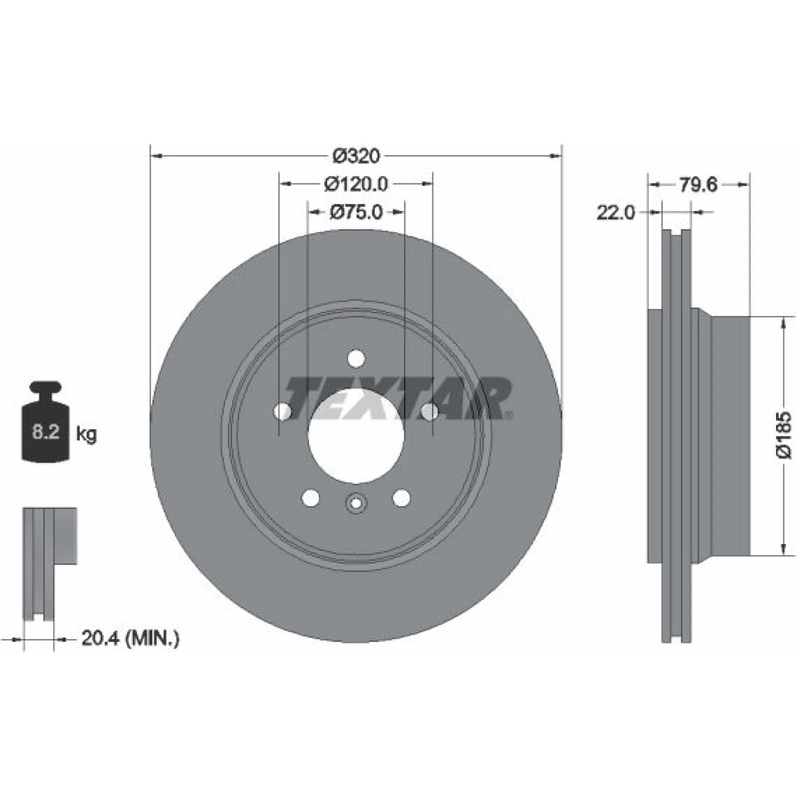 Textar Bremsscheibe 92141603