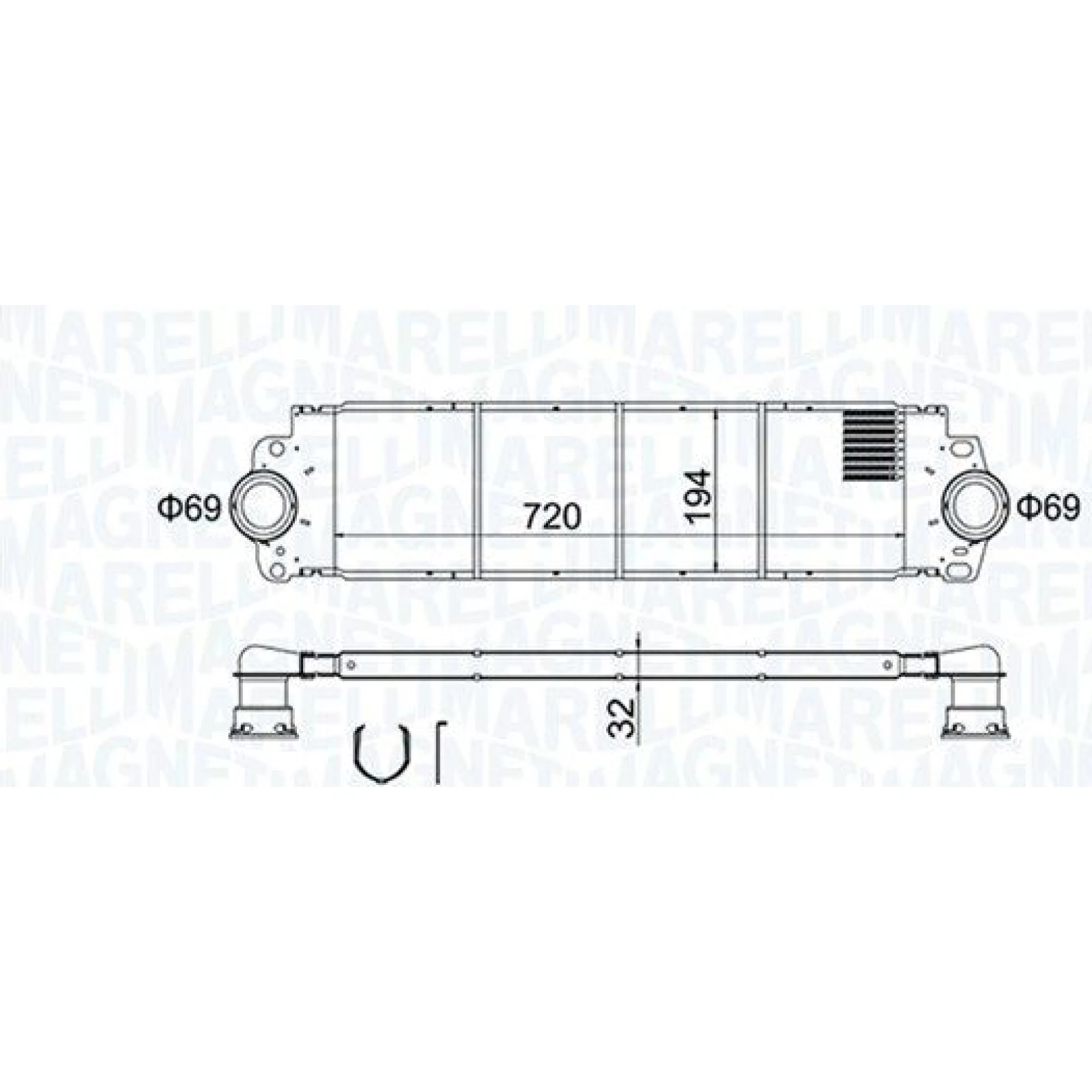 MAGNETI MARELLI Ladeluftkühler 351319204200