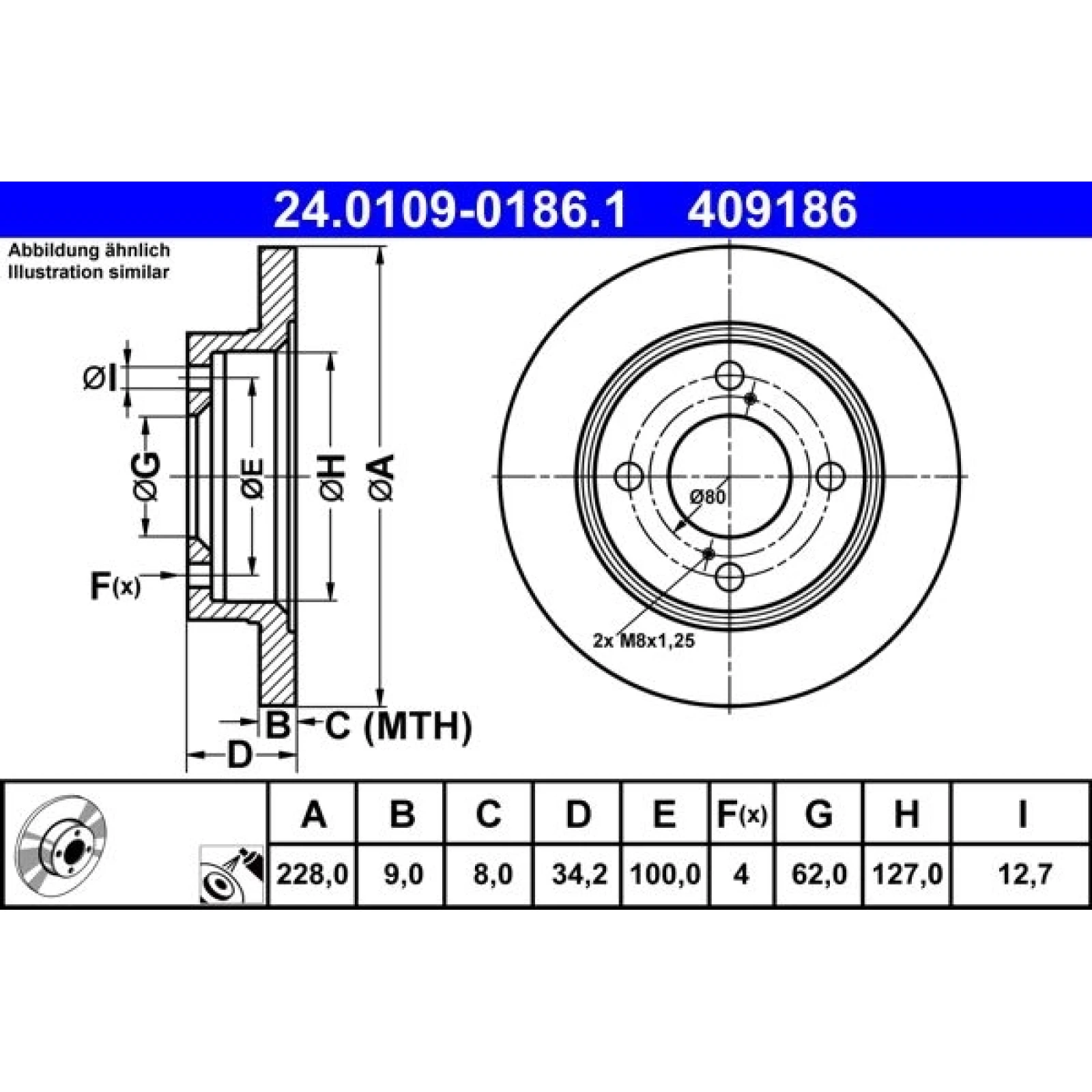 Bremsscheibe 24.0109-0186.1