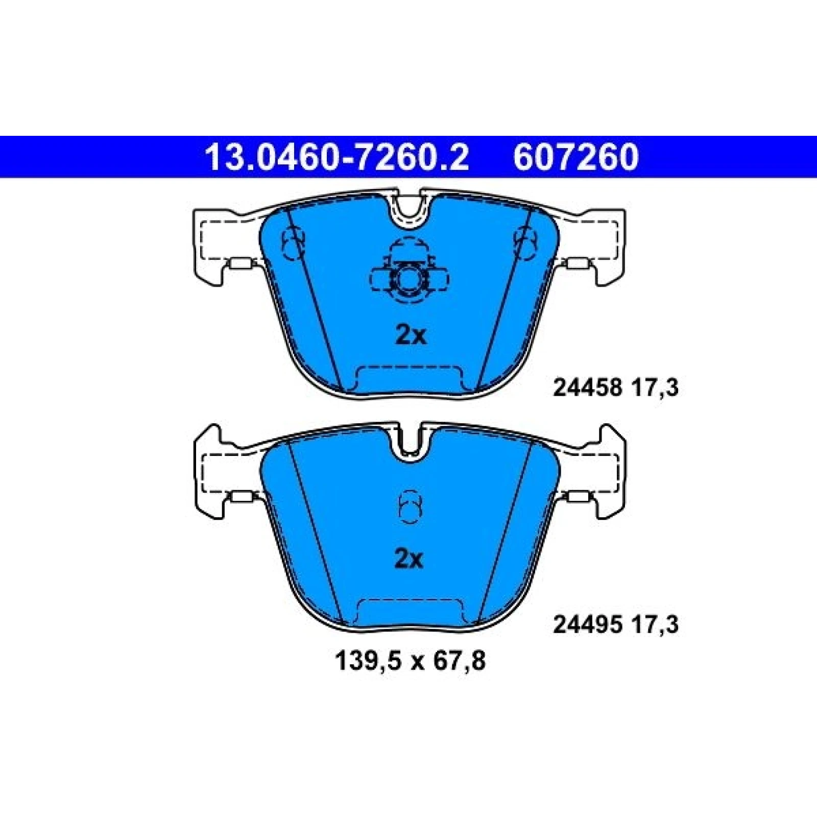 Bremsbelagsatz Bmw T. X5/X6 4.4 08 13.0460-7260.2