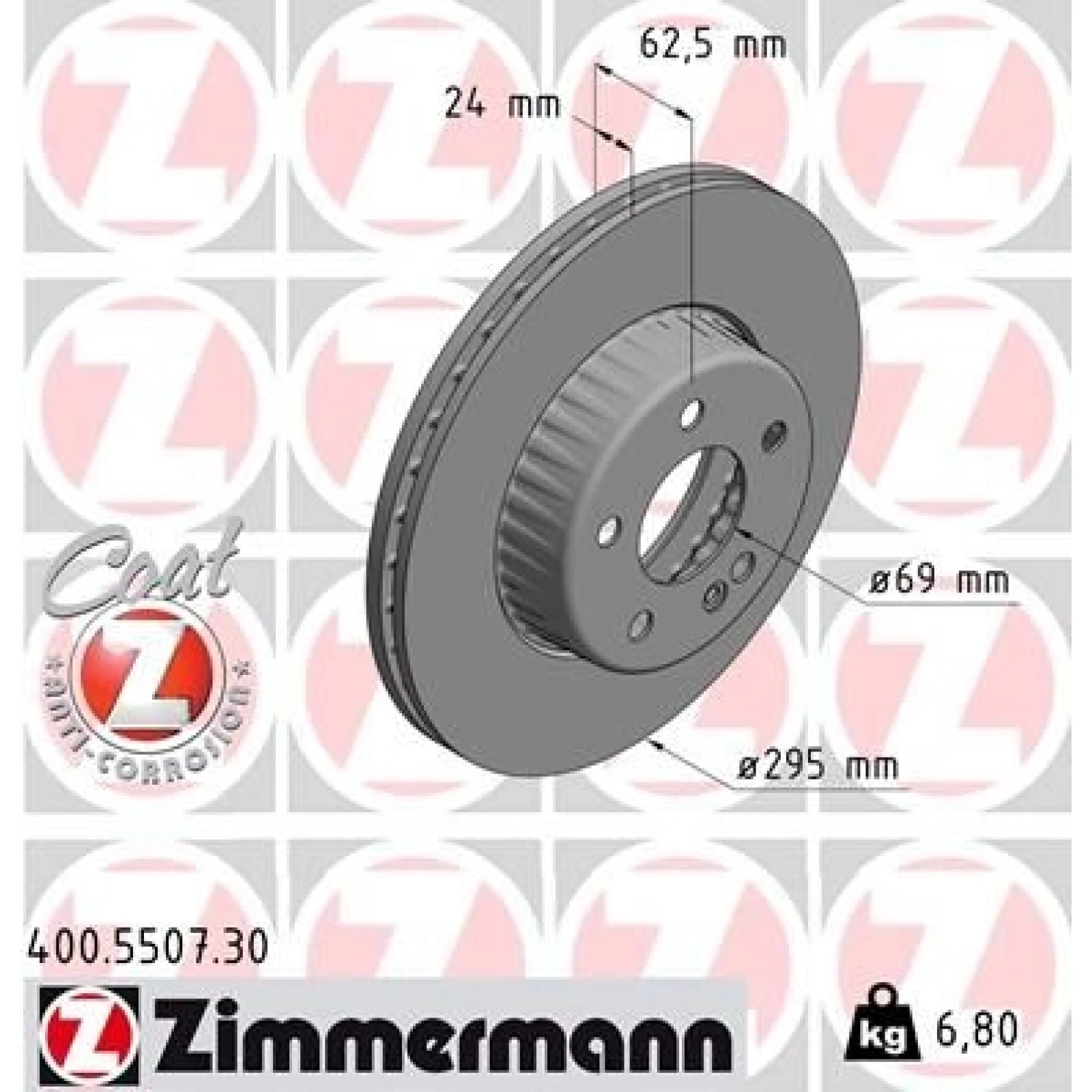 ZIMMERMANN Bremsscheibe 400.5507.30