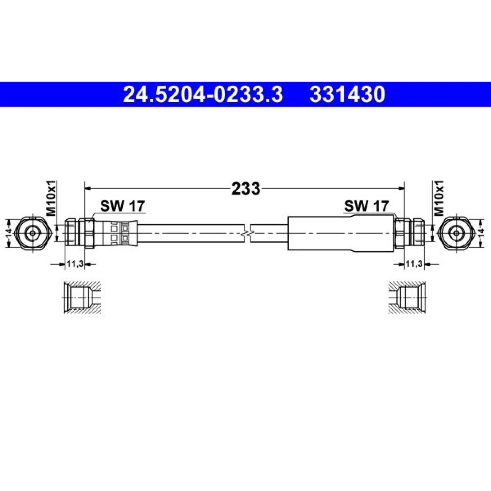 Bremsschlauch 24.5204-0233.3