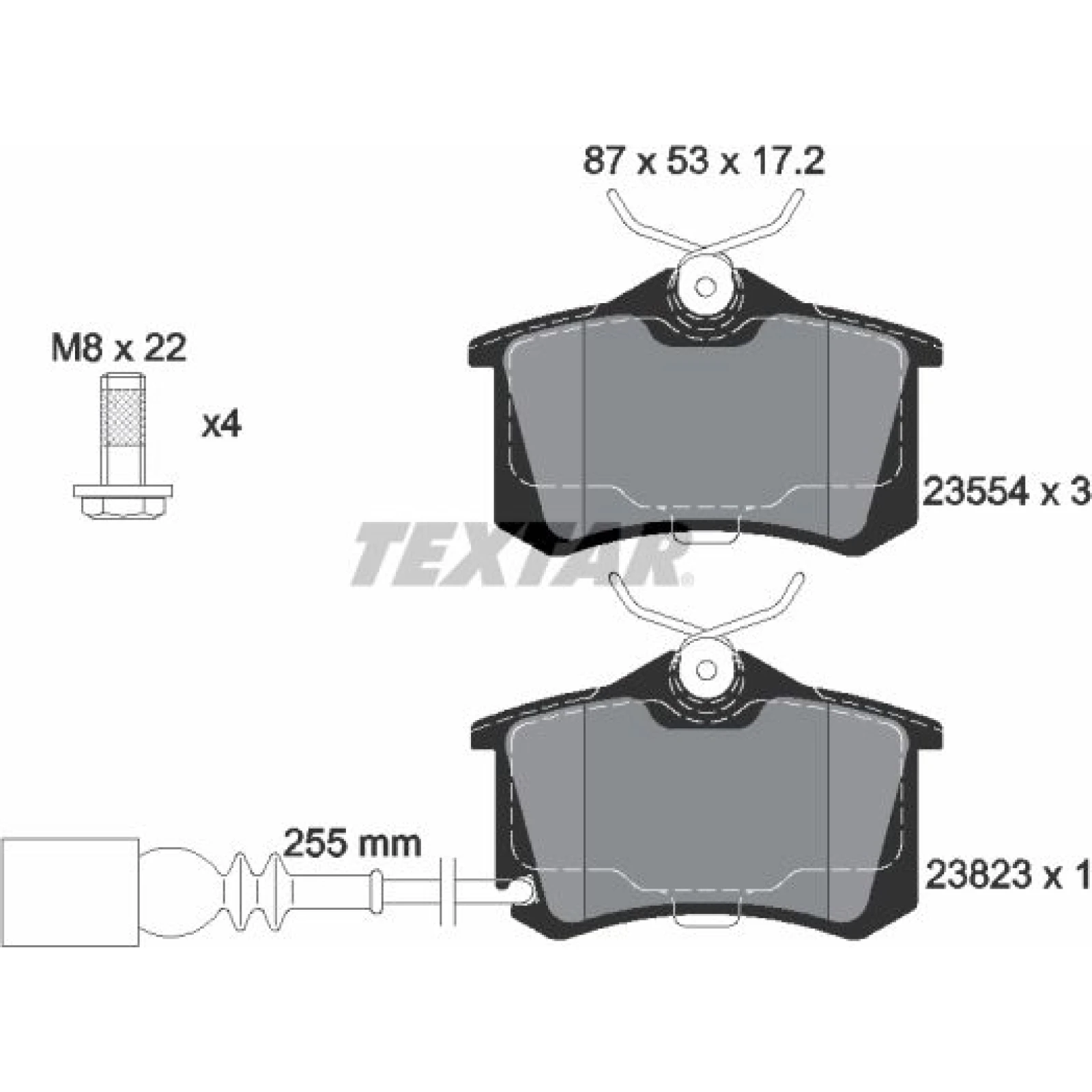 Bremsbelagsatz Vw T. Polo/Ibiza 02-/Fabia Mit Sensor 2382301