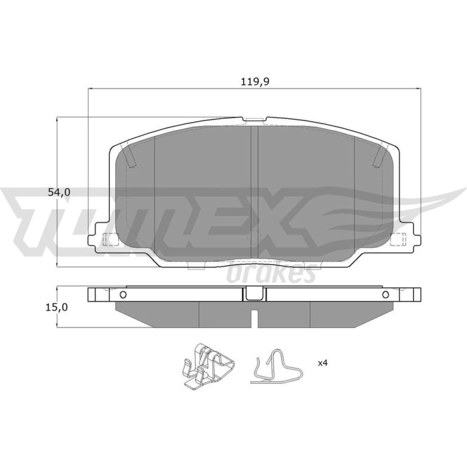 TOMEX brakes Bremsbelagsatz, Scheibenbremse TX 13-69