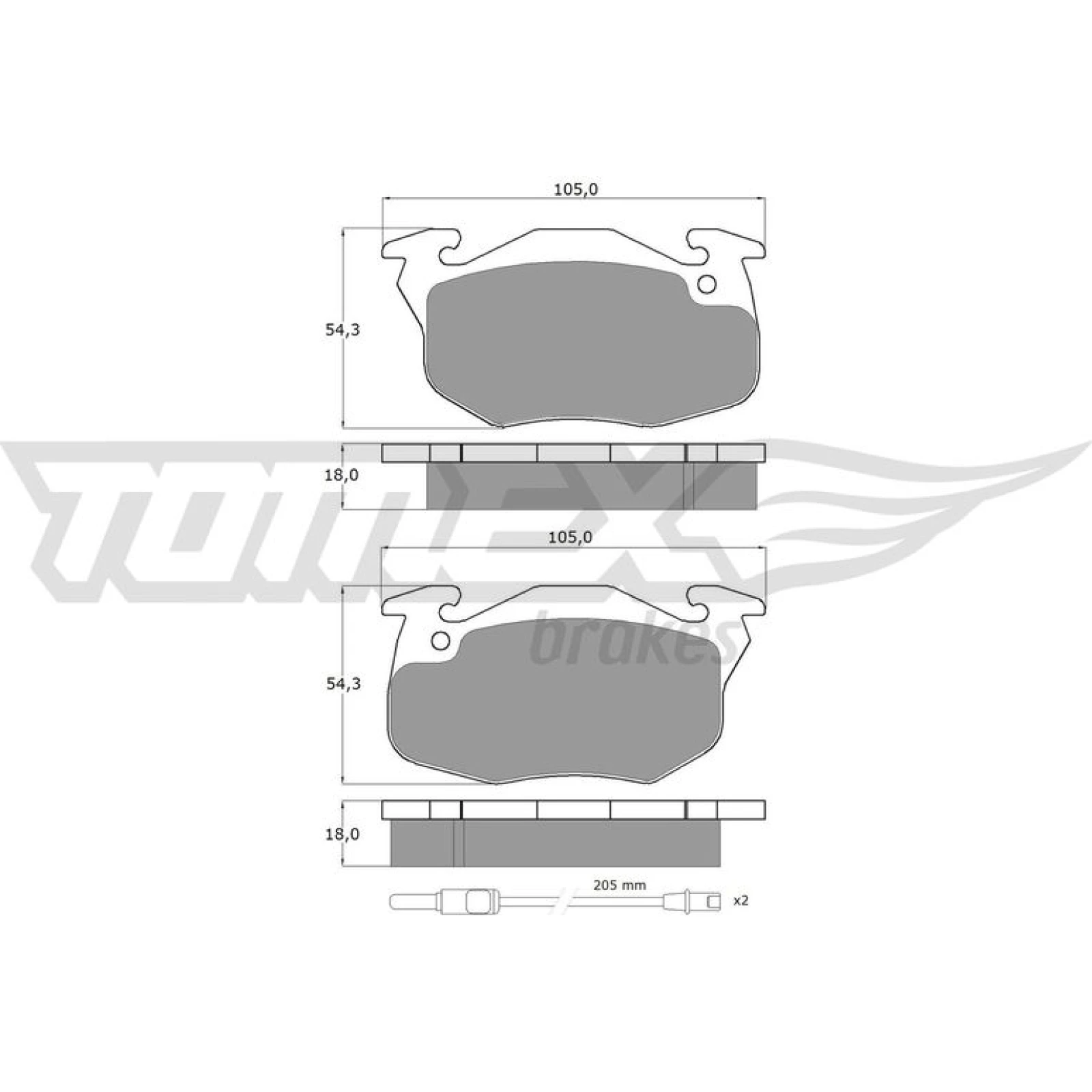 TOMEX brakes Bremsbelagsatz, Scheibenbremse TX 10-34