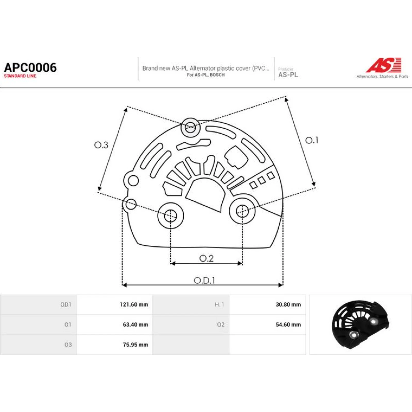 Schutzkappe, Generator APC0006