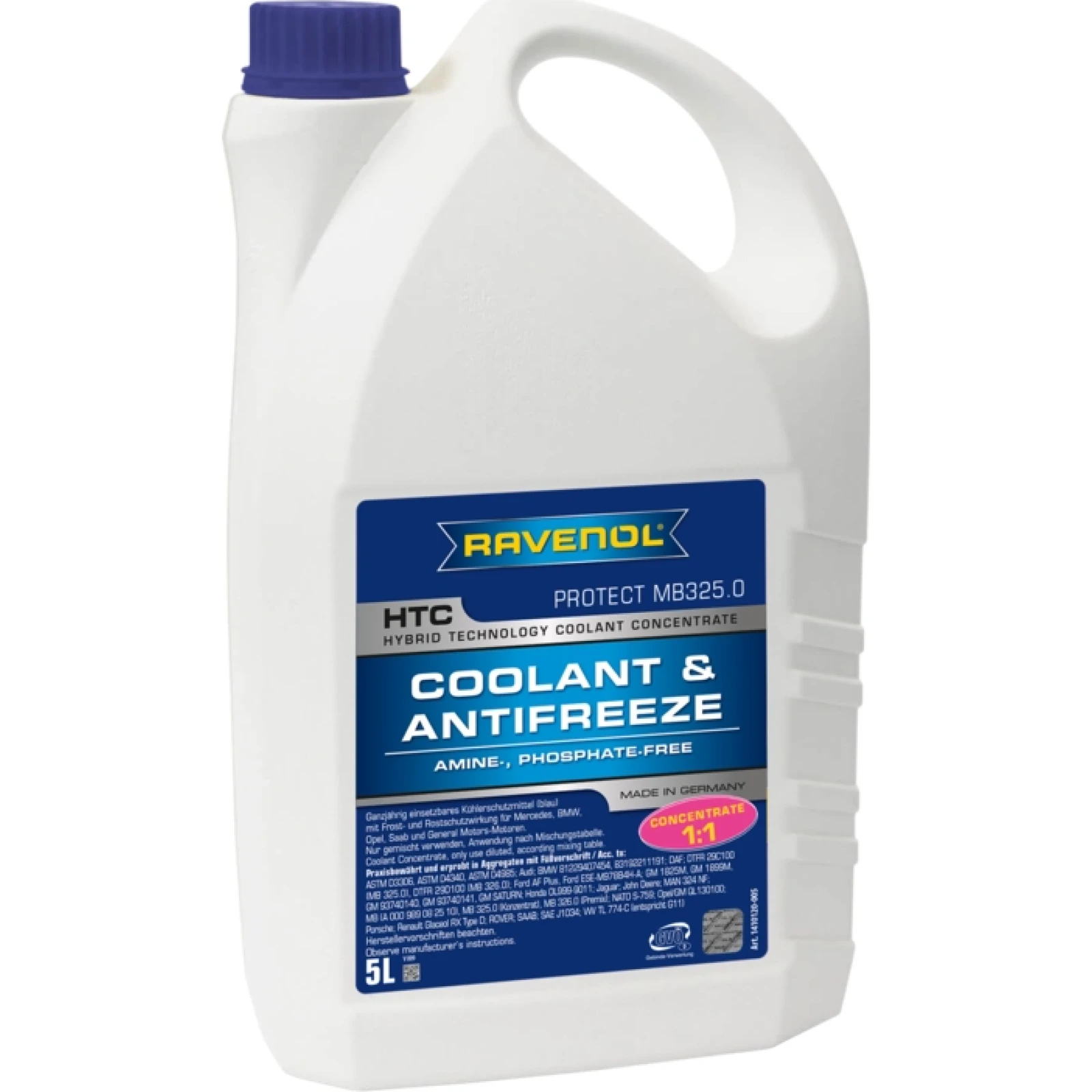RAVENOL Kühlerfrostschutz HTC Concentrate Protect MB 325.0 5 Liter 1410120-005-01-999