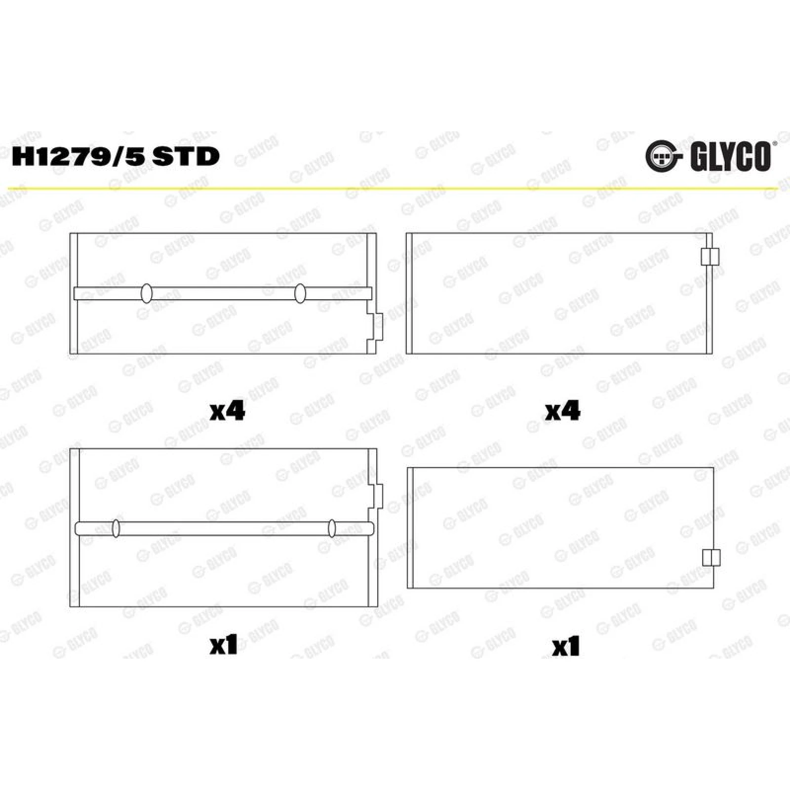 GLYCO Kurbelwellenlager H1279/5 STD