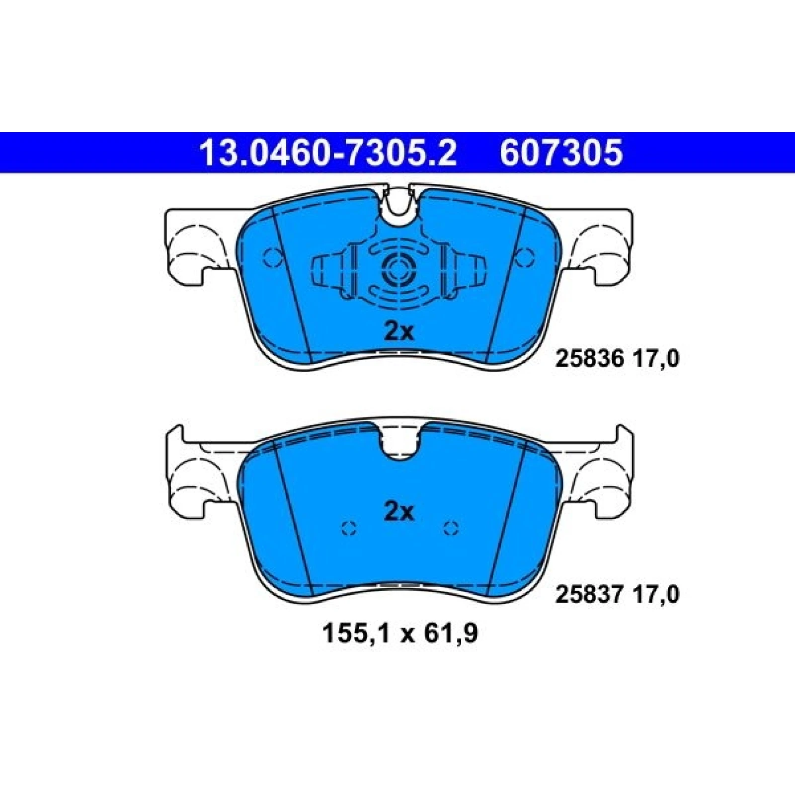 Bremsbelagsatz Citroen P. C4 Picasso 13 13.0460-7305.2
