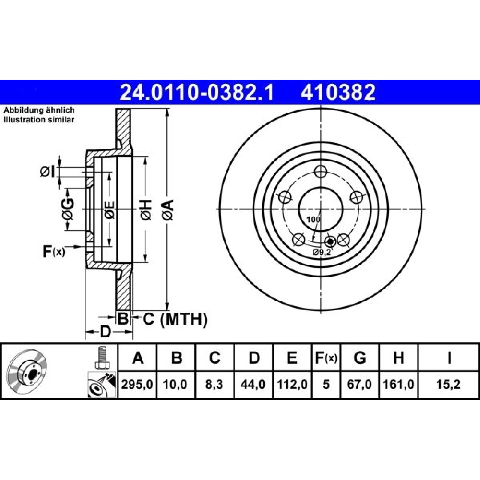 Bremsscheibe 24.0110-0382.1