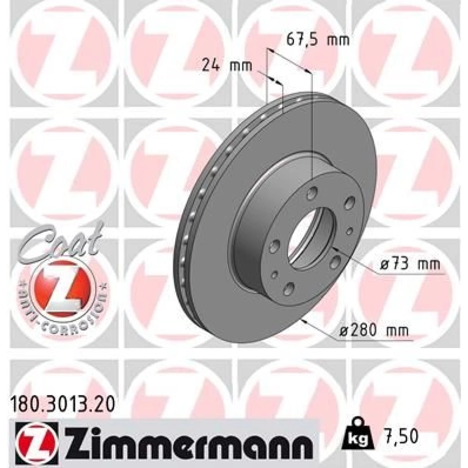 ZIMMERMANN Bremsscheibe 180.3013.20