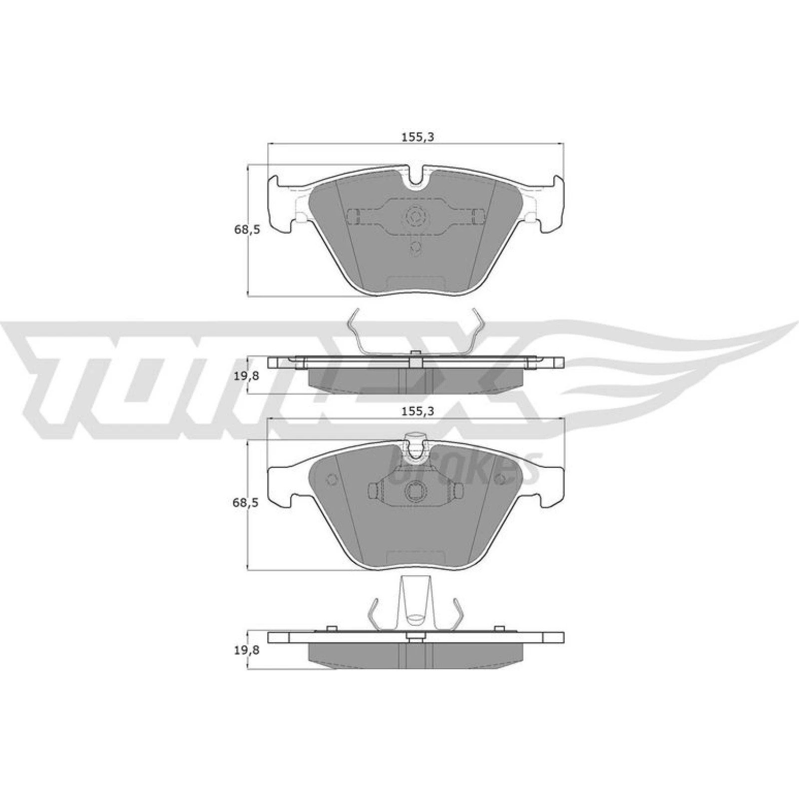 TOMEX brakes Bremsbelagsatz, Scheibenbremse TX 13-25