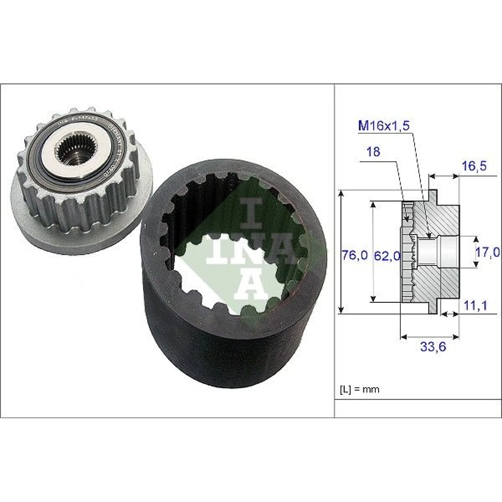 INA Flexible Kupplungsmuffe-Satz 535 0186 10