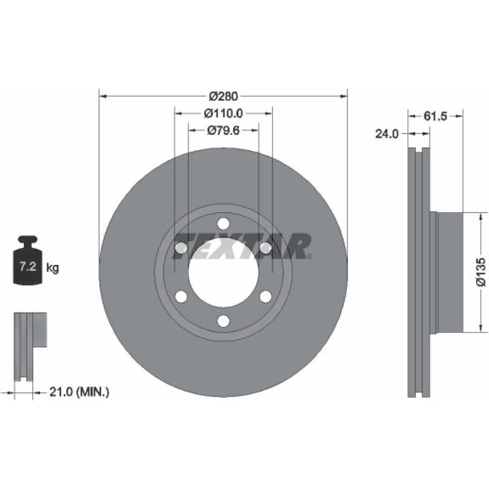 Bremsscheibe Opel P. Movano 1.9-3.0 Dti 98 92097703