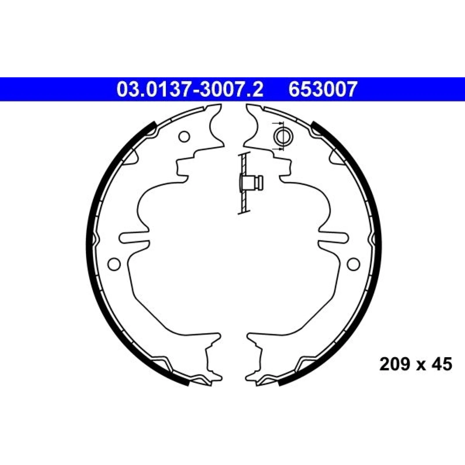 ATE Bremsbacken 03.0137-3007.2
