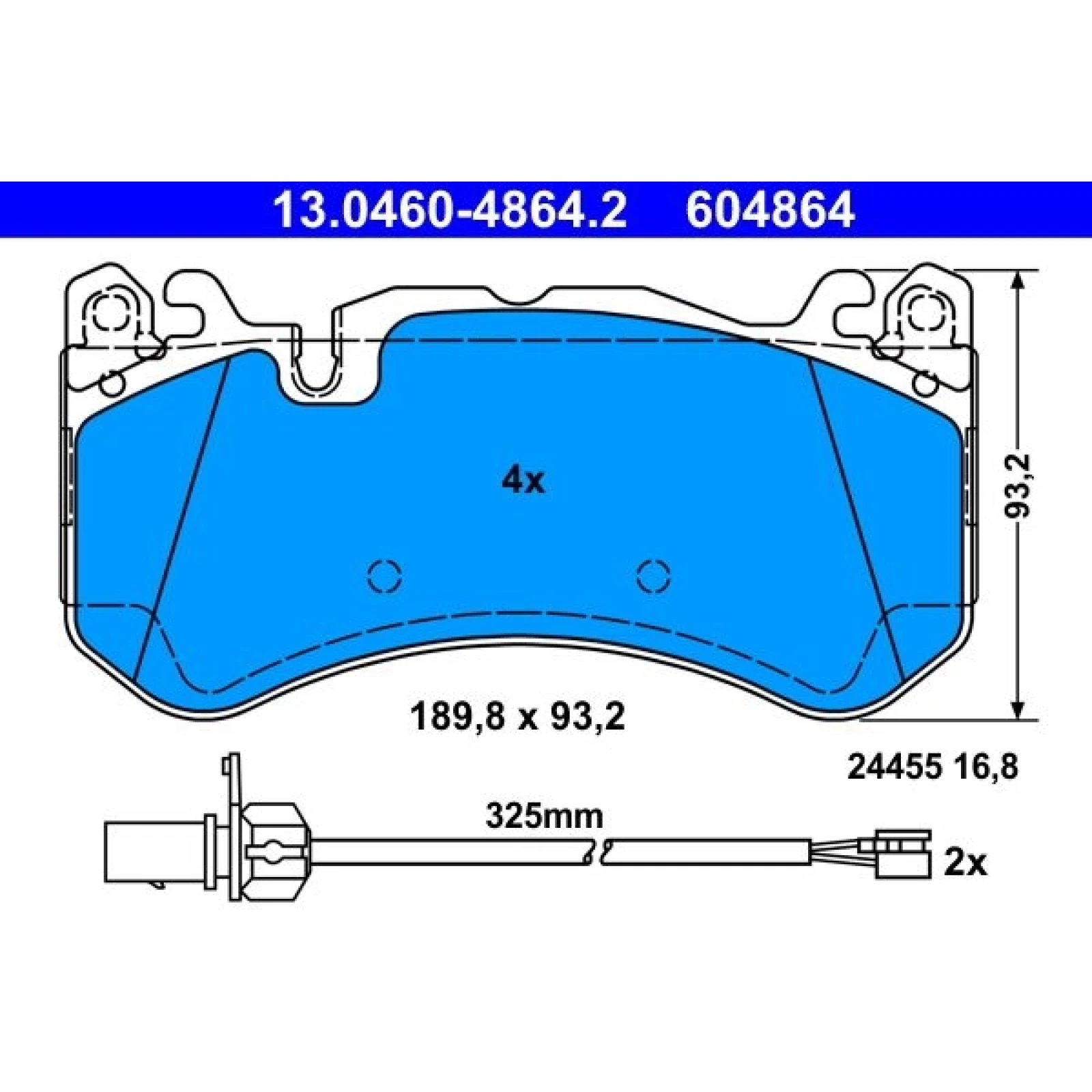 Bremsbelagsatz Audi P. A6 5.0 Rs6 Quattro 08-10 13.0460-4864.2