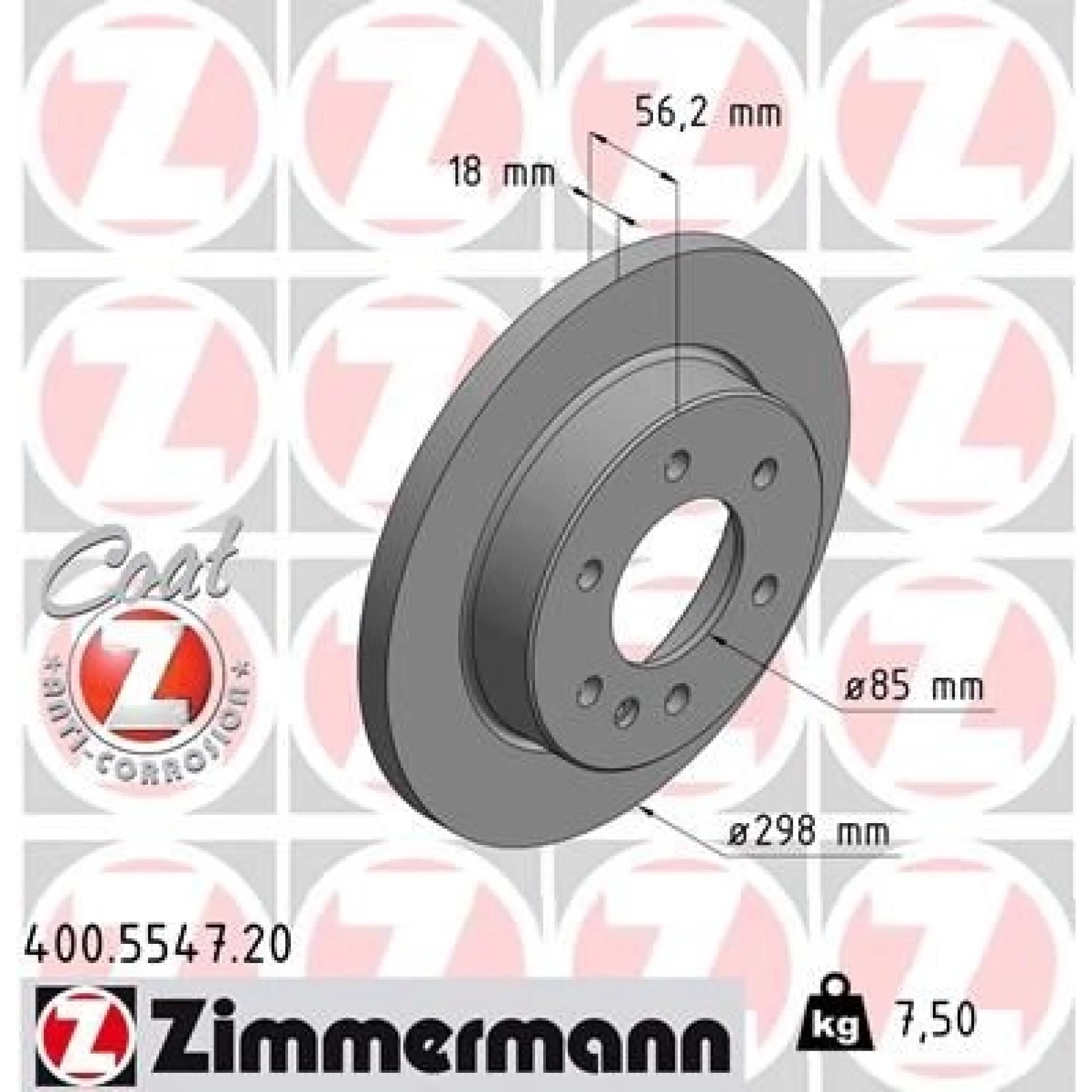 ZIMMERMANN Bremsscheibe 400.5547.20