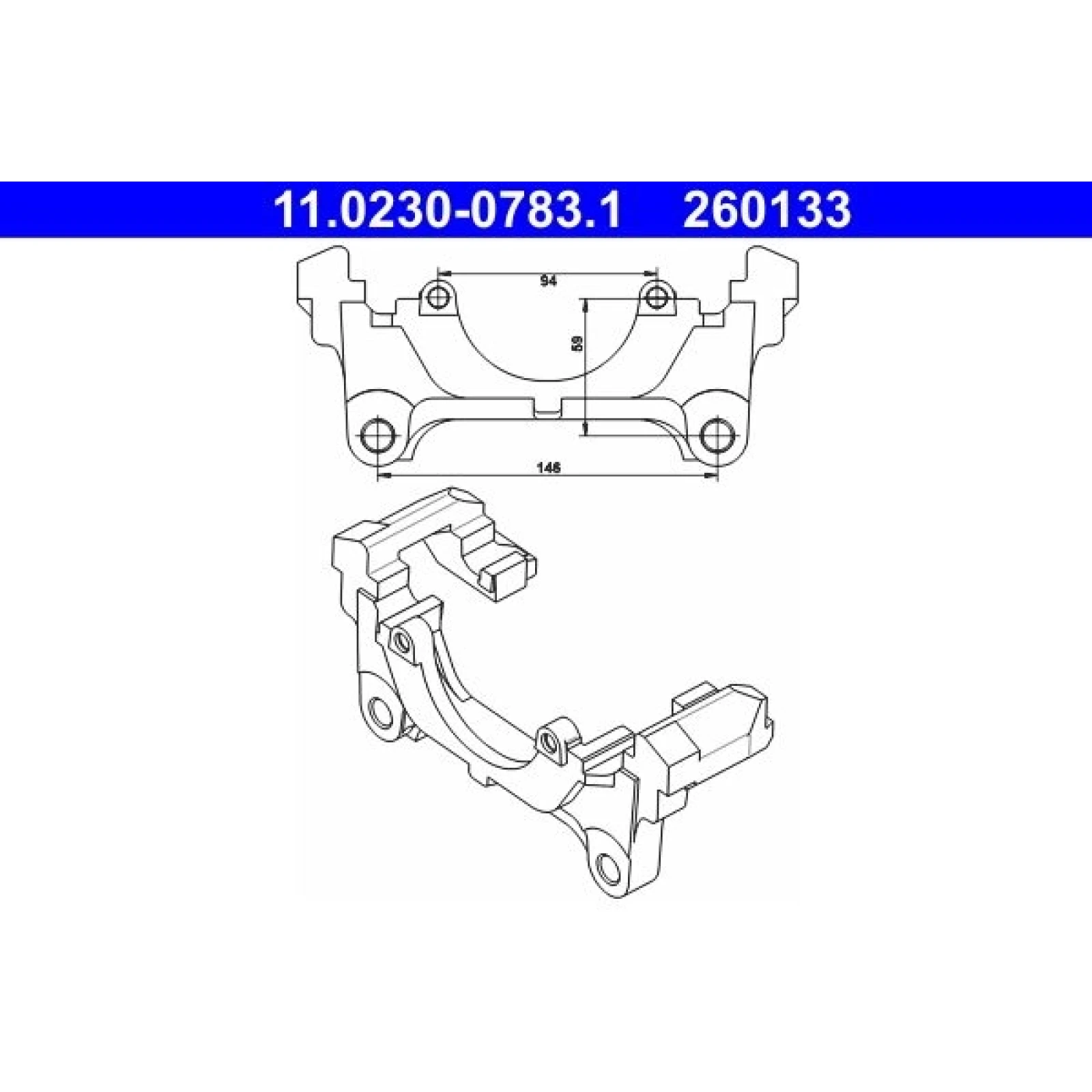 Halter, Bremssattel 11.0230-0783.1