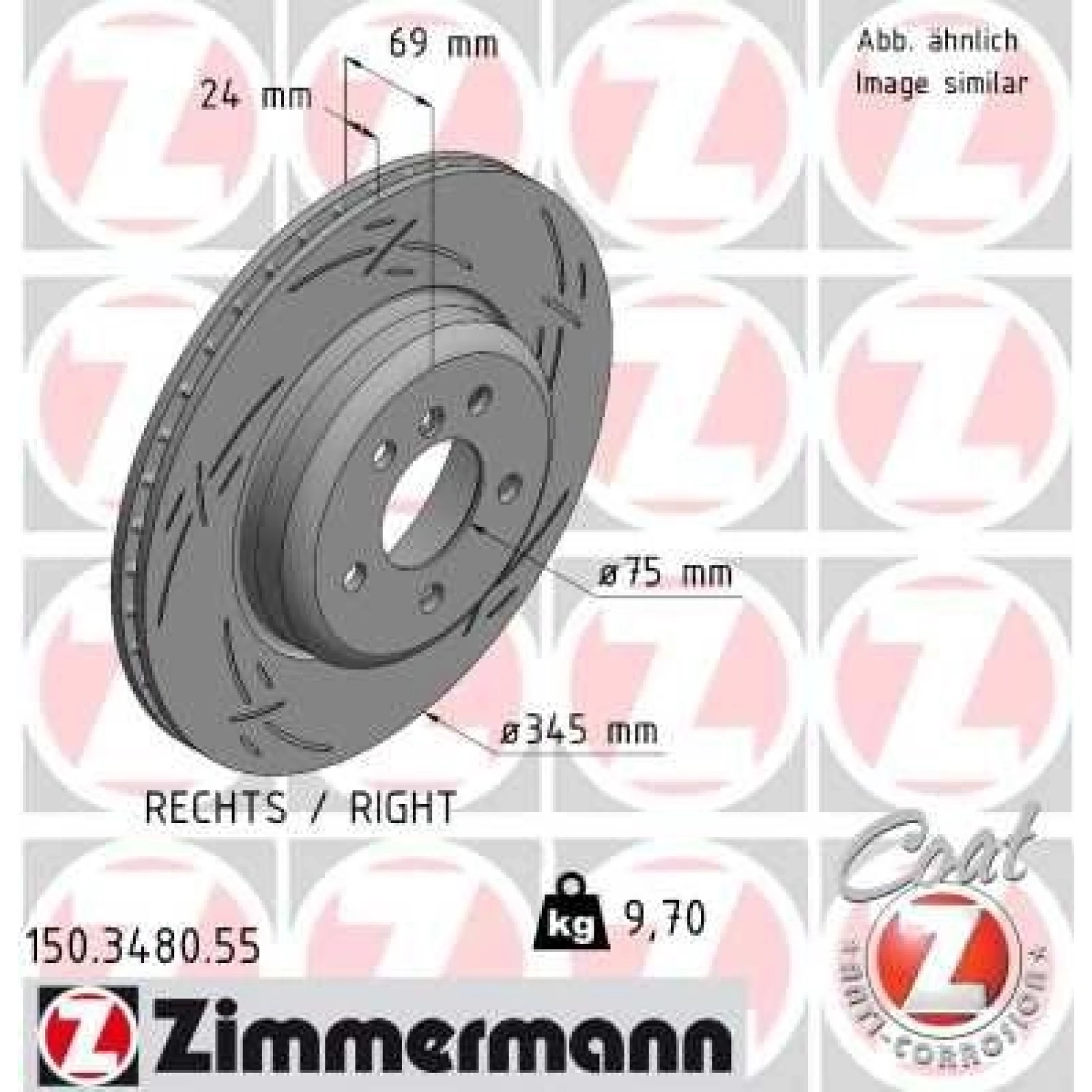 ZIMMERMANN Bremsscheibe 150.3480.55