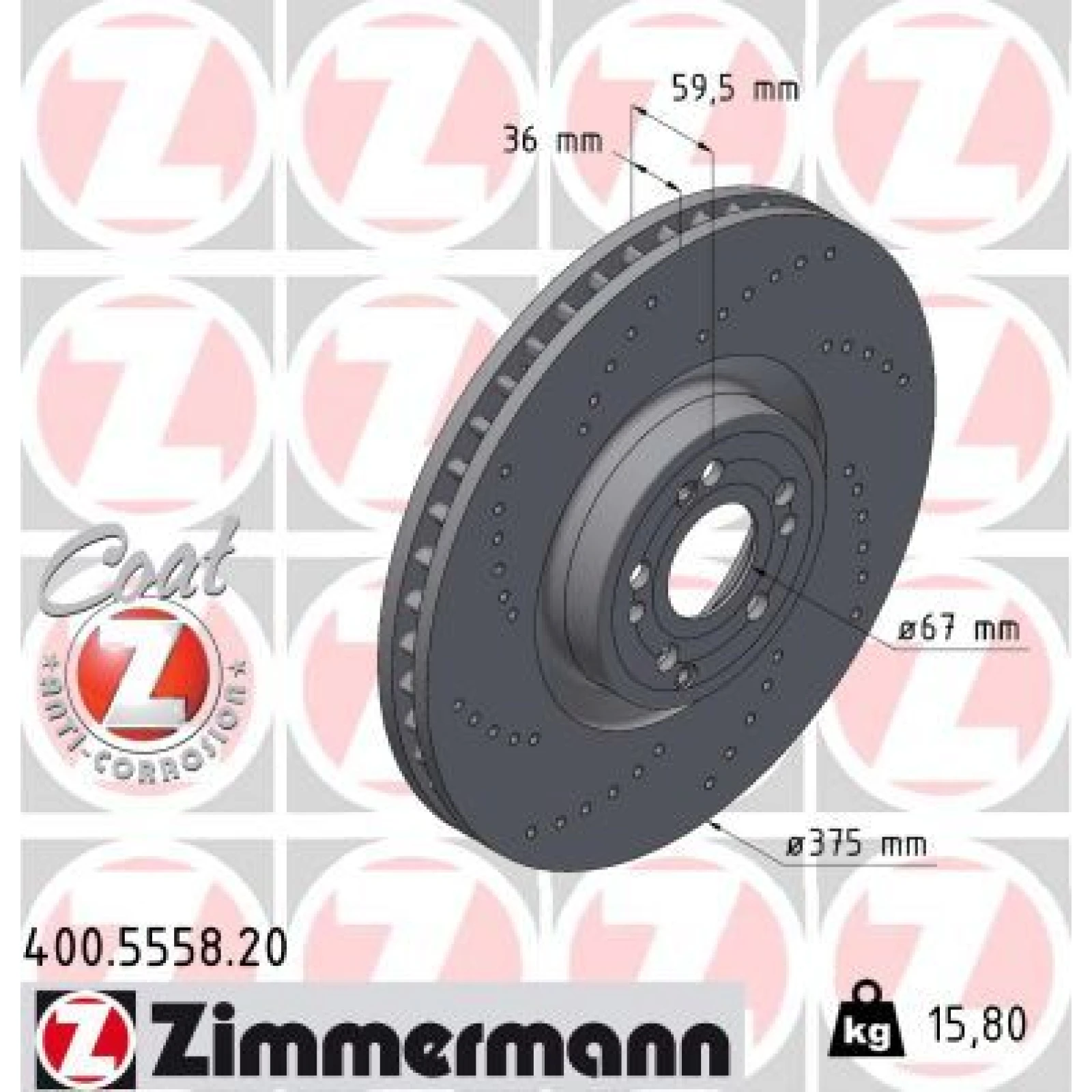 ZIMMERMANN Bremsscheibe 400.5558.20