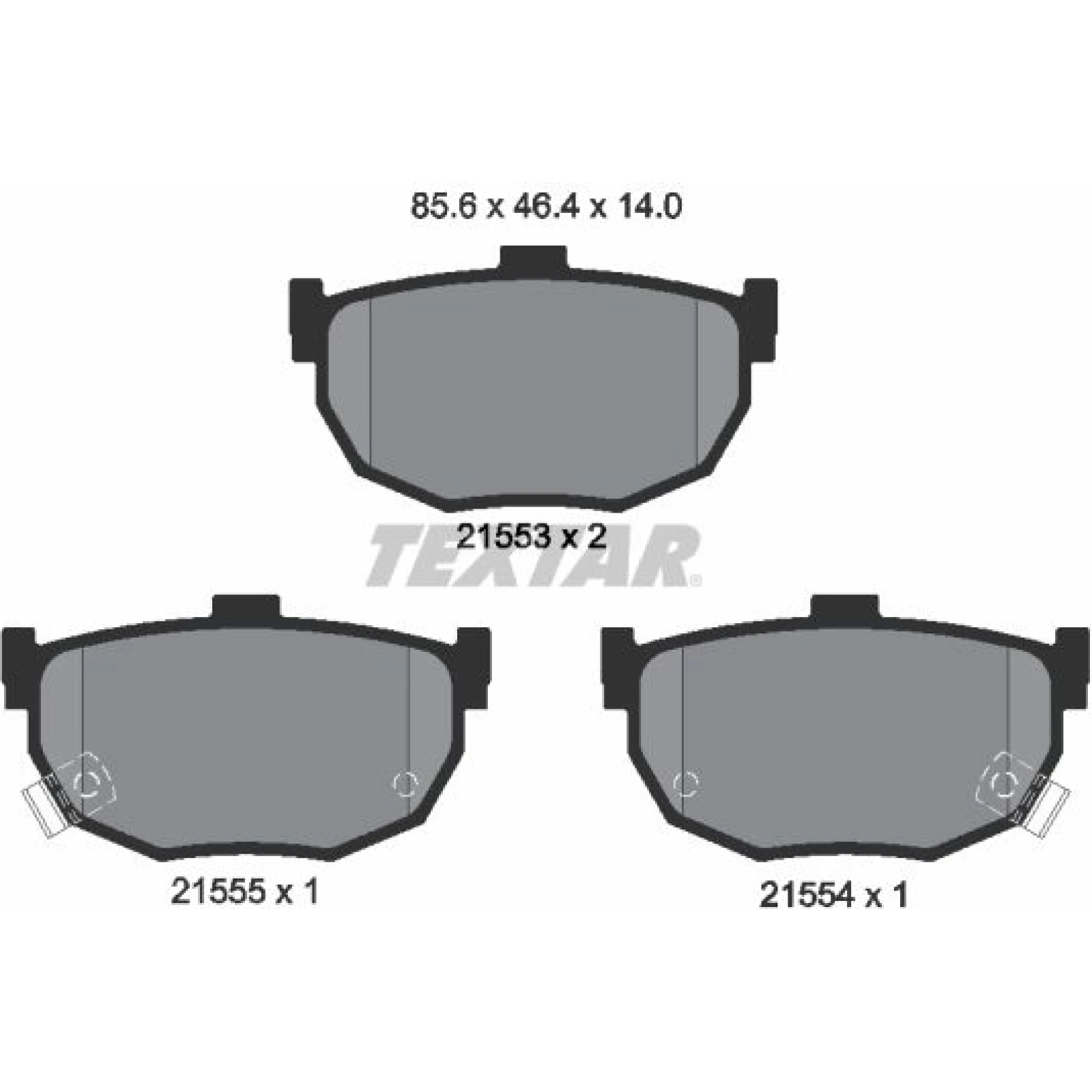 Bremsbelagsatz Hyundai T. Coupe 00-/Lantra 90-00/Elantra 00-/Kia Cerato 04 2155301